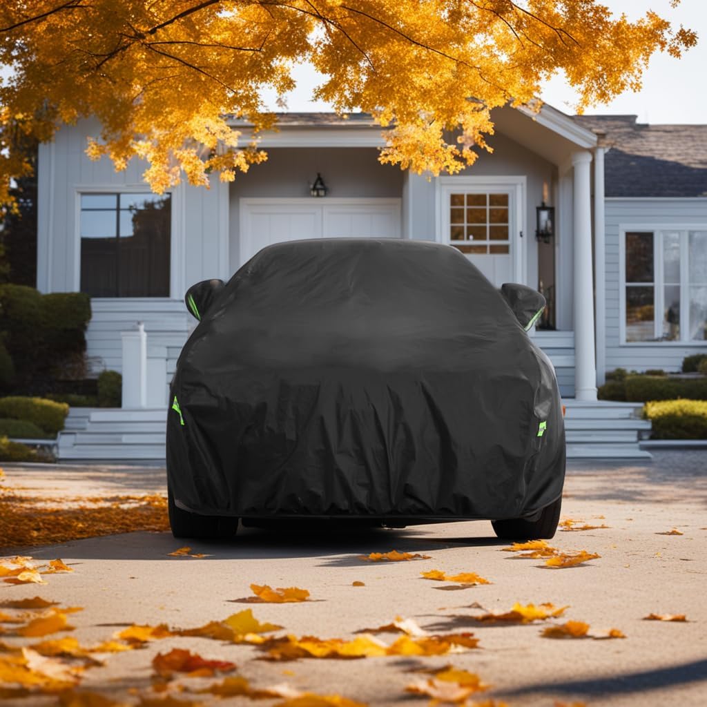 Car Cover Custom Fit for Camaro, Waterproof All Weather Full Exterior Cover Rain Snow UV Protection Cover with Door Zipper