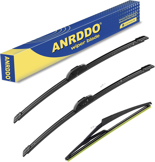 3 wipers Replacement For 2014-2020 2021 2022 2023 Nissan Rogue 2013-2019 2020 2021 Nissan Pathfinder Windshield Wiper Blades Replacememt Original Equipment - 26"+17"+12" (Set of 3) U/J HOOK