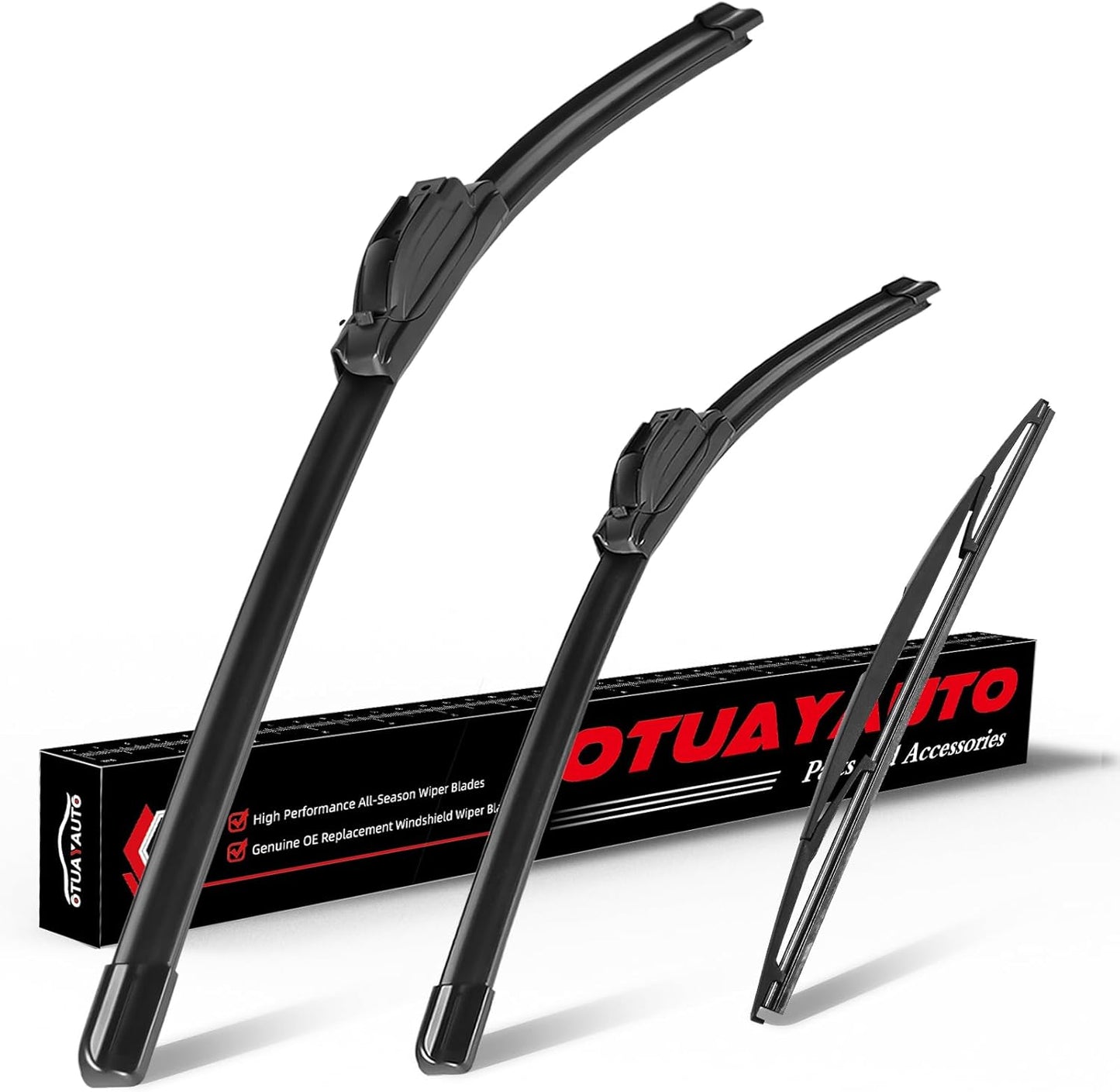 OTUAYAUTO Premium Windshield Wiper Blades - Replacement for Honda Odyssey 2005-2022 - Precision Fit, All-Weather Performance, Front and Rear Wiper Blades, J/U Hook - 26"+22"+16" (Pack of 3)