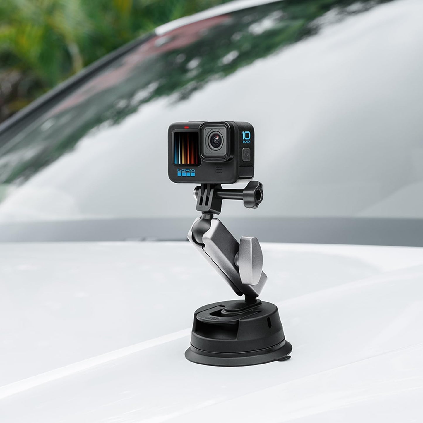 Suptig Universal Car Mount, Suction Cup Mount for Smartphones, GoPro, Action Cameras, DSLR, Windshield, Dashboard, Black