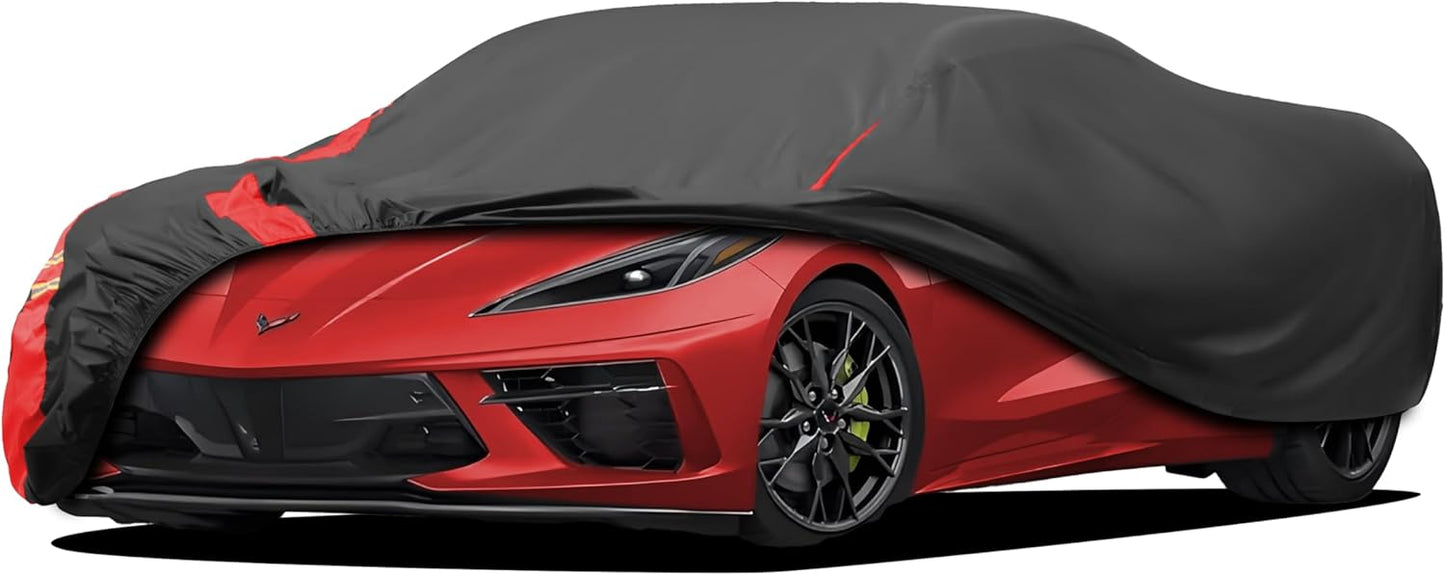 Car Cover for Dodge Challenger 2008-2025 - Waterproof All Weather Protection, Heavy Duty Waterproof Car Cover to Shield Against Rain, Snow, UV Rays, Dust.