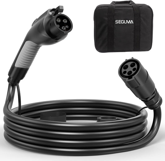 EV Charger Extension Cable, 21ft 50Amp J1772 Extension Cable Compatible with 110V-240V SAE J1772 EV Chargers, Suitable for J1772 EVs/PHEVs, Level 1/ Level 2 IP66 Car Charger Extension Cord with Bag
