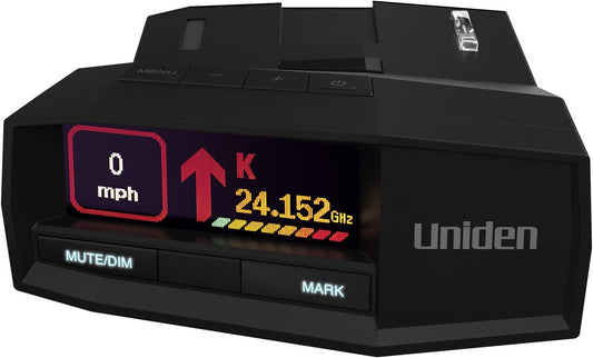 Uniden R8W (New Model) Extreme Long Range Laser/Radar Detector, 360° Awareness, Directional Arrows, Wi-Fi, Bluetooth, GPS, Real-Time Voice Alerts, Red Light & Speed Camera Alerts, R/TACH App