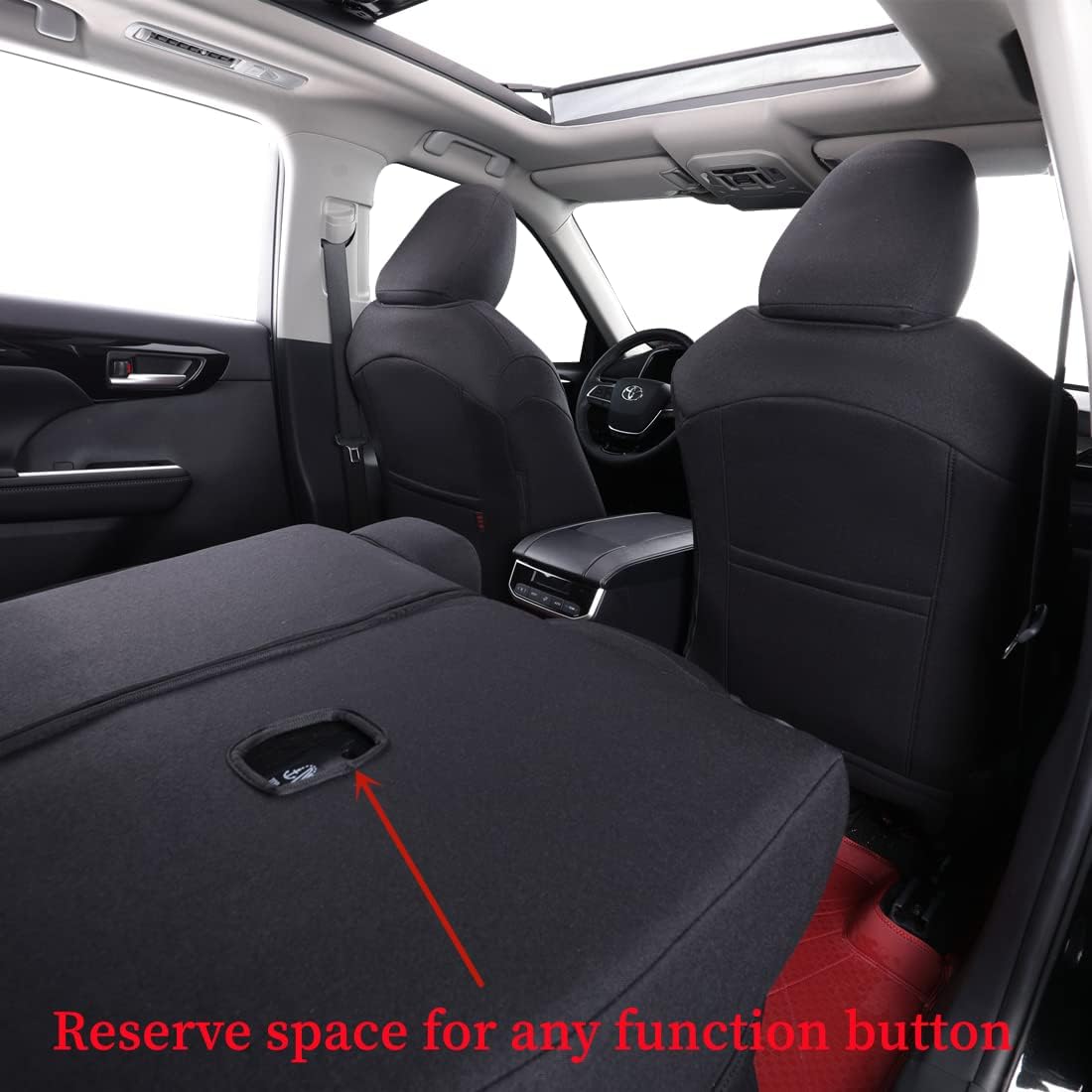 coverdream Camry Seat Covers Custom Fit for 2012-2017 Toyota Camry L, LE,XLE,Full Coverage Polyester Car Seat Protector (Full Set,Black)