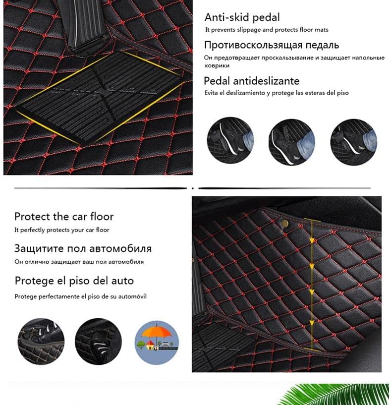 Custom Car Floor Mat Compatible with BMW Mercedes-Benz Toyota Cadillac Lexus Honda Infiniti Nissan Hyundai Kia Audi All Models Cars Sedans SUVs Automotive Mats (Blue)