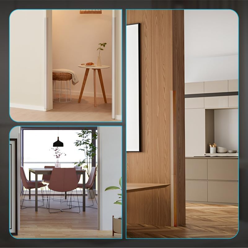 Proflex Wall Corner Protector - Pack of 6 Self Adhesive Corner Guards for Walls Edge Protection - 1 inch x 60 inch, Clear – Easy to Apply – No Tools Needed