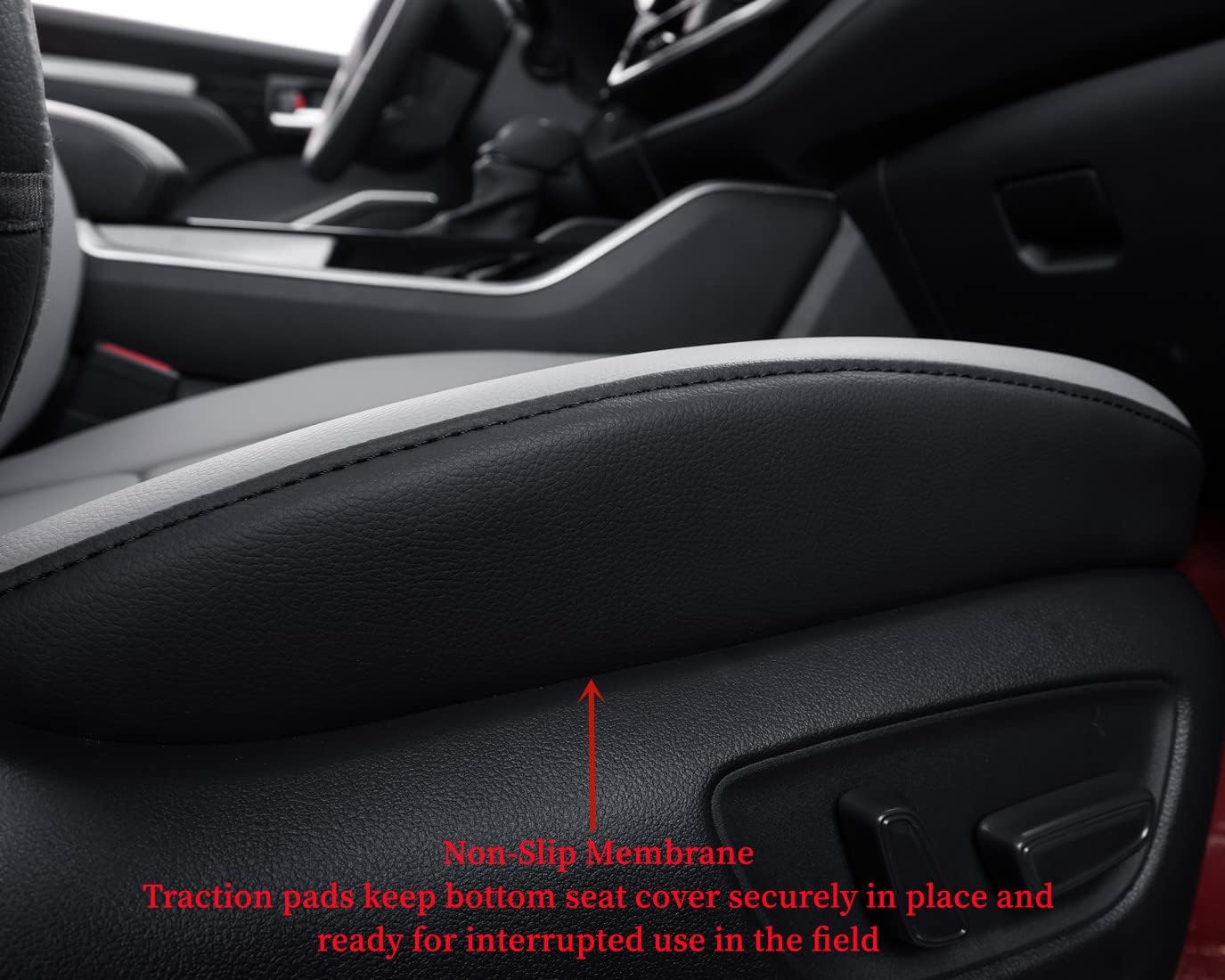 coverdream Custom Seat Covers Compatible with Select Toyota Camry SE,SE Sport,XSE 2012 2013 2014 2015 2016 2017 Models - Leatherette (Black/Gray,Full Set)