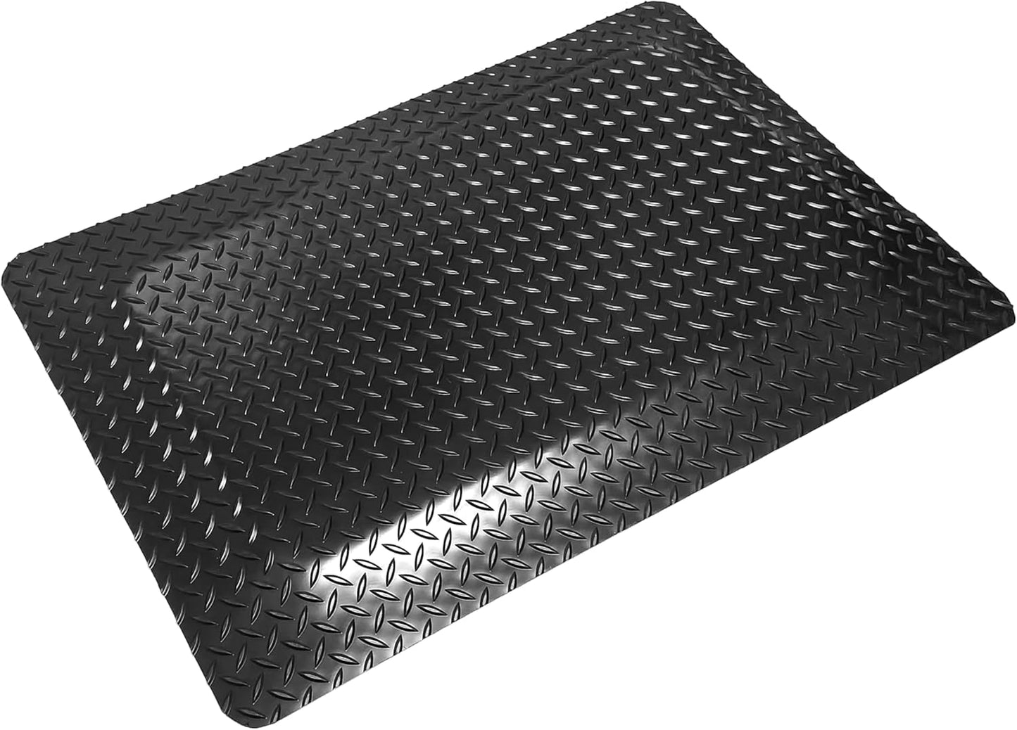Rhino Mats, American Classic Diamond Anti-Fatigue Mats, Industrial Ergonomic Comfort Standing Mat for Work, Home, Garage, Office, Kitchen or Anywhere (Black 1" Thick, 3 FT. x 6 FT.)