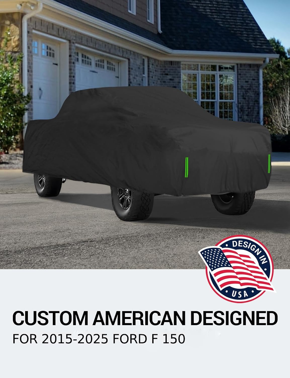 Proadsy 2025 Upgrade Car Cover for Ford F150 4 Door 2015-2024 2025 Extended Cab 6.5-ft Bed, Windproof All Weather Waterproof Sun Rain UV Dust Snow Protection Full Outdoor Indoor Exterior Car Cover