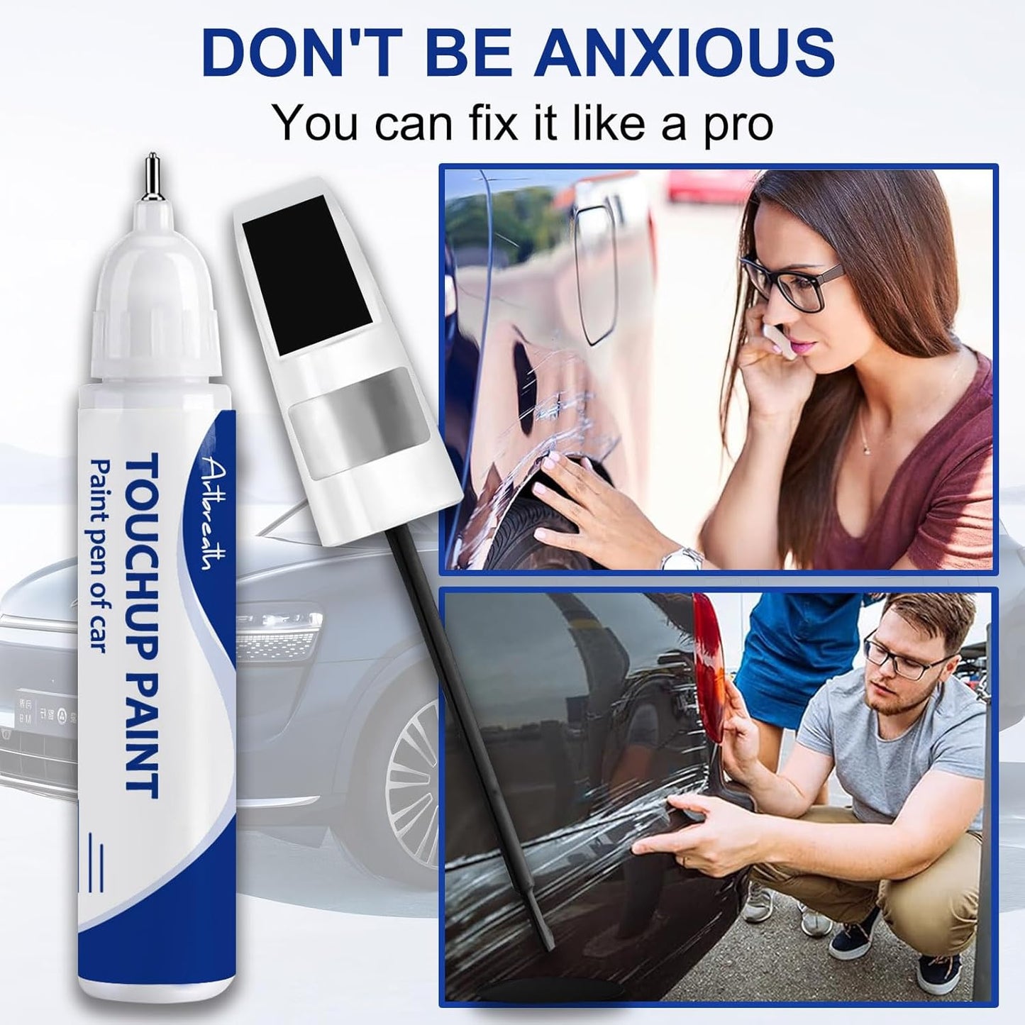 Hydro Blue(PBJ) Touch Up Paint for Dodge-Exact Match–Chips and Nicks Car Paint Scratch Repair Kit Automotive Paint Pen for Challenger/Durango/Grand Caravan/Charger/RAM