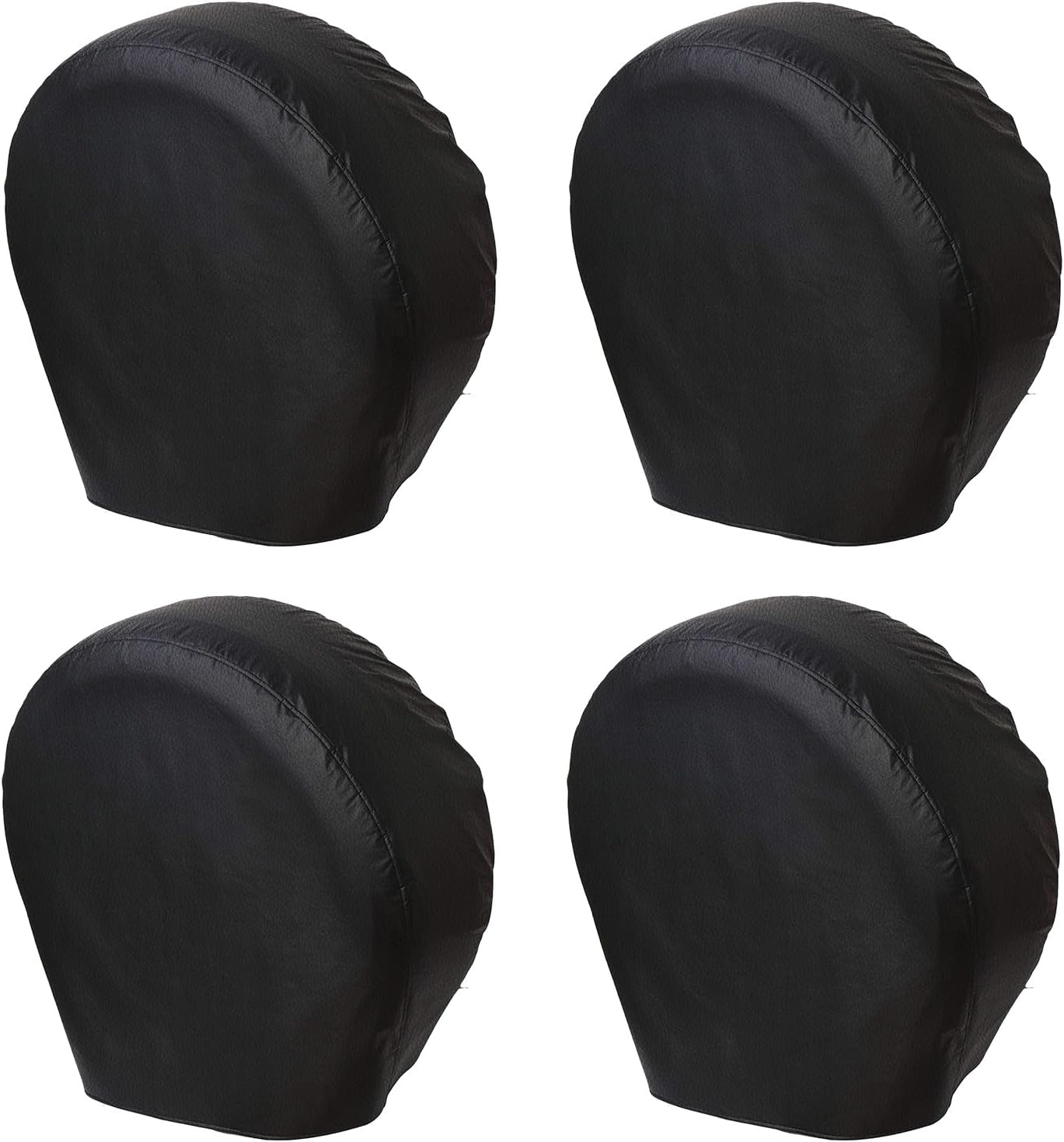 RV Tire Covers 4 Pack, Waterproof Thickening Leather Tire Cover for RV Wheel Trailer Camper, Universal Fits Tire Diameters 33-35 inches, Black