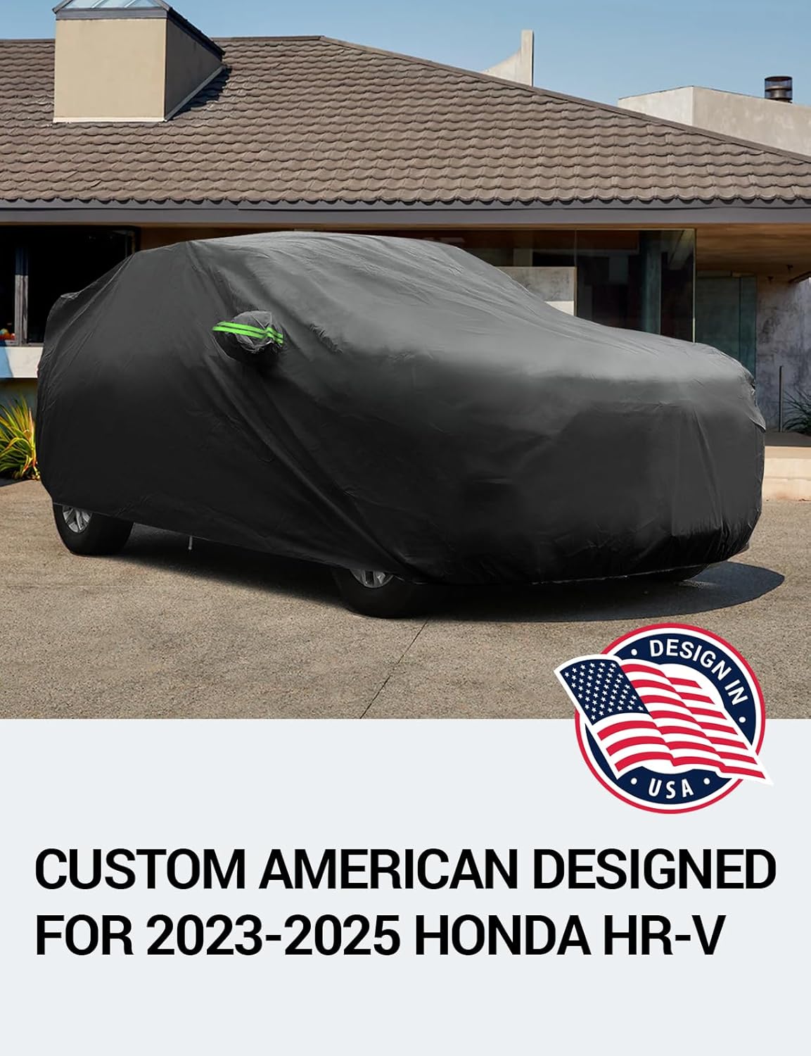 Proadsy 2025 Upgrade Car Cover Custom Fit for Honda HR-V 2023 2024 2025, Waterproof All Weather for Automobiles, Full Exterior Cover Rain Snow Sun Protector Indoor Outdoor Car Cover