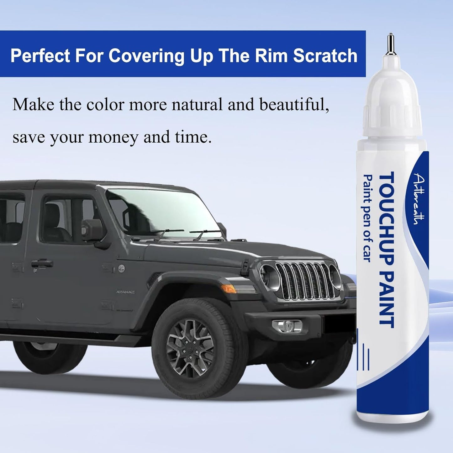 Granite Crystal Metallic(PAU/LAU) Touch Up Paint for JEEP-Exact Match–Chips and Nicks Car Paint Scratch Repair Kit Automotive Paint Pen for Wrangler-JK/Commander/Compass/Grand-Cherokee/Renegade