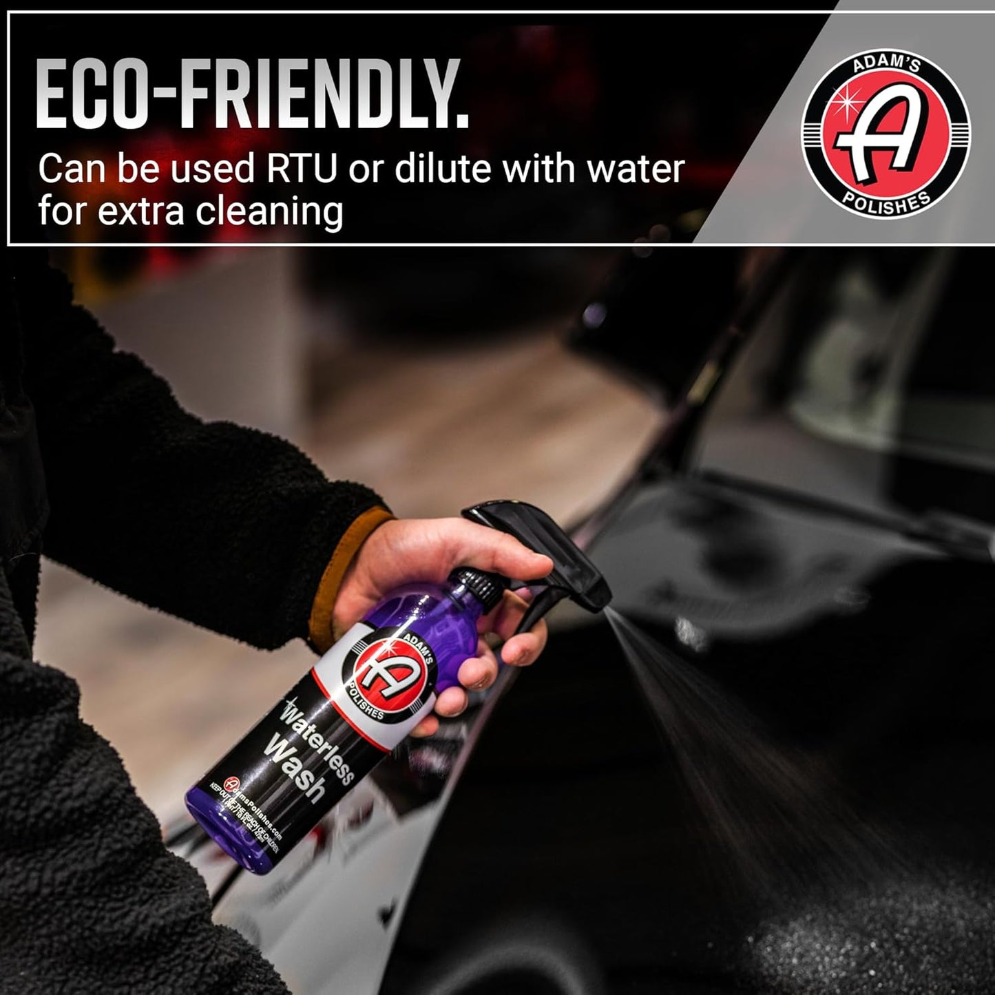 Adam's Polishes Waterless Wash (5 Gallon) Cleaning, Wash, Spray for Car Detailing, Safe Ultra Slick Lubricating Formula for Car, Boat, Motorcycle, RV -No Garden Hose, Wash Soap, or Foam Cannon Needed