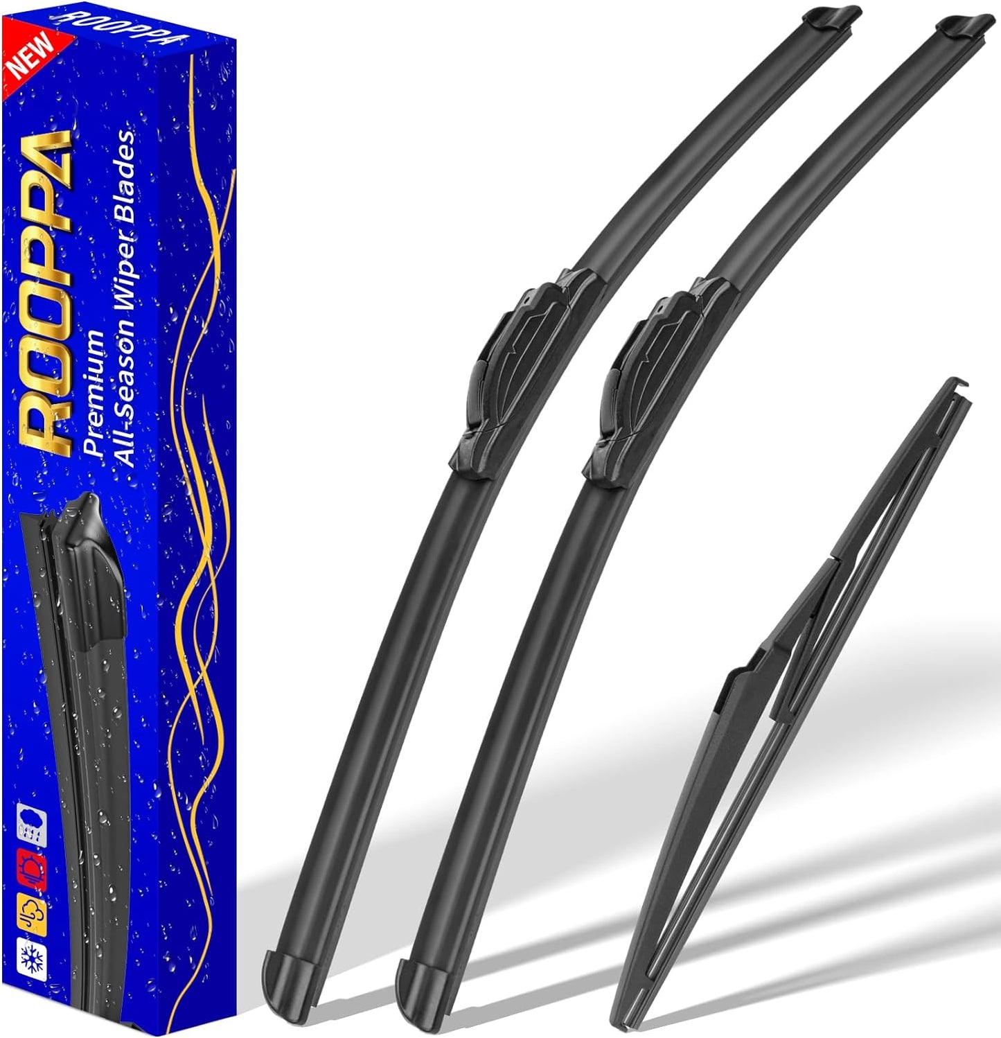 3 wipers Replacement for 2019-2022 2023 Toyota rav4/2006-2015 Mazda 5, Windshield Wiper Blades Original Equipment Replacement - 26"/16"/12" (Set of 3) U/J HOOK