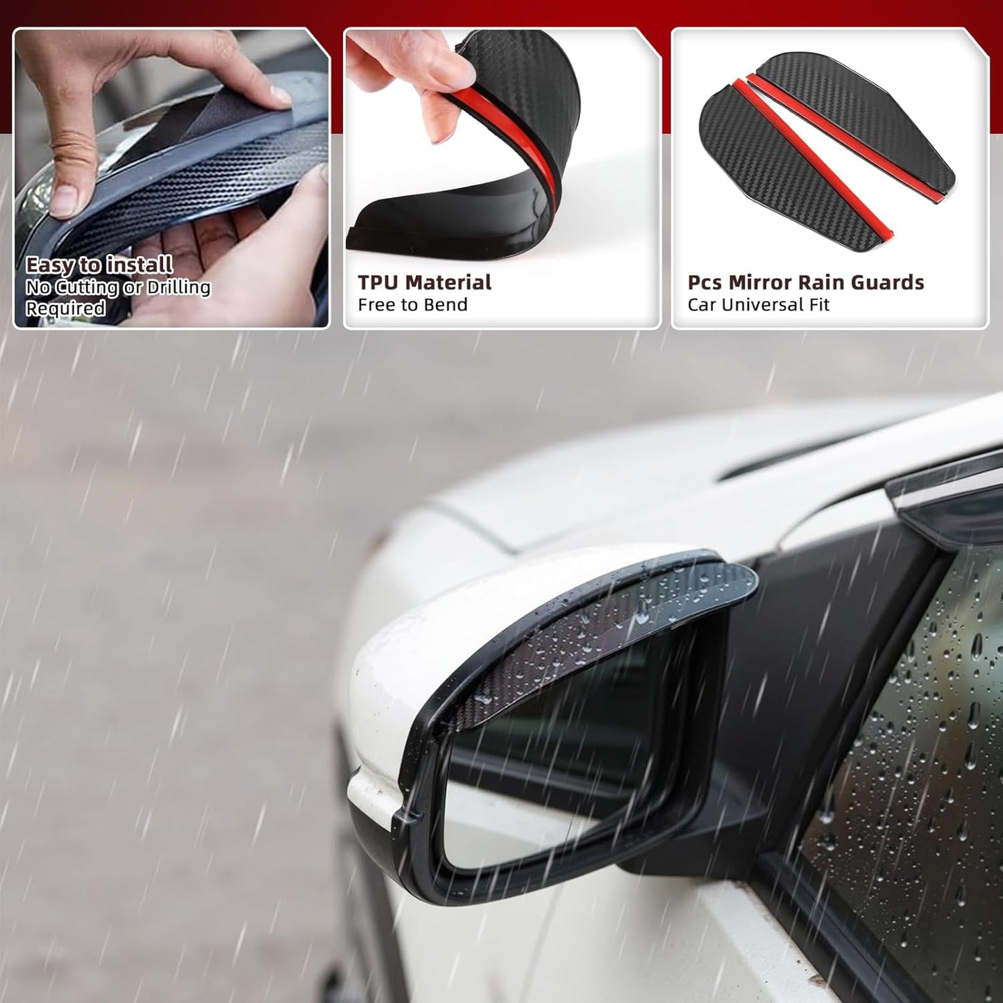 in Channel Rain Guards Fit for Buick Encore 2013-2023/Chevrolet (Chevy) Trax 2014 2015 2016 2017 2018 2019 2020 2021 2022 2023, Vent Window Visors Wind Deflectors Shades-4PCS