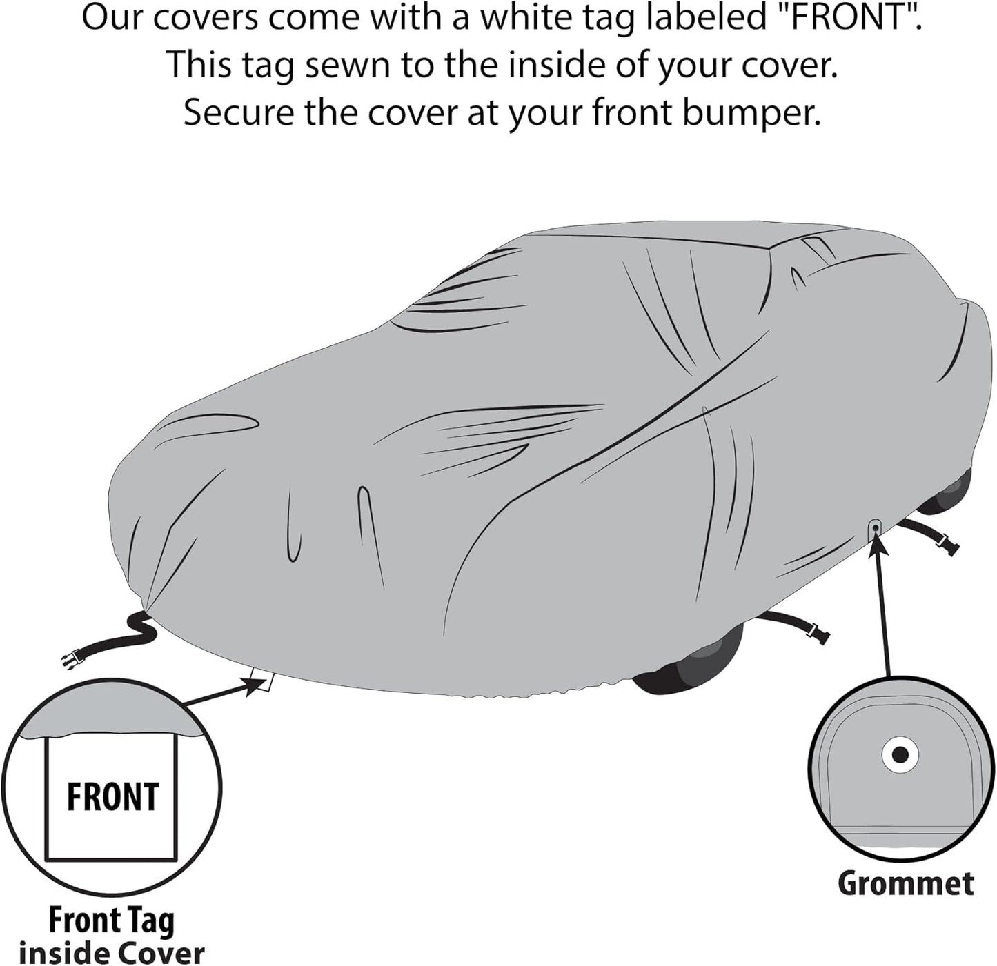 5 Layer Car Cover for Cadillac CTS 2011 2012 2013 2014 Coupe 2-Door Semi Custom Fit Full Coverage Heavy Duty All Weather Protection Breathable Dust Wind Shield