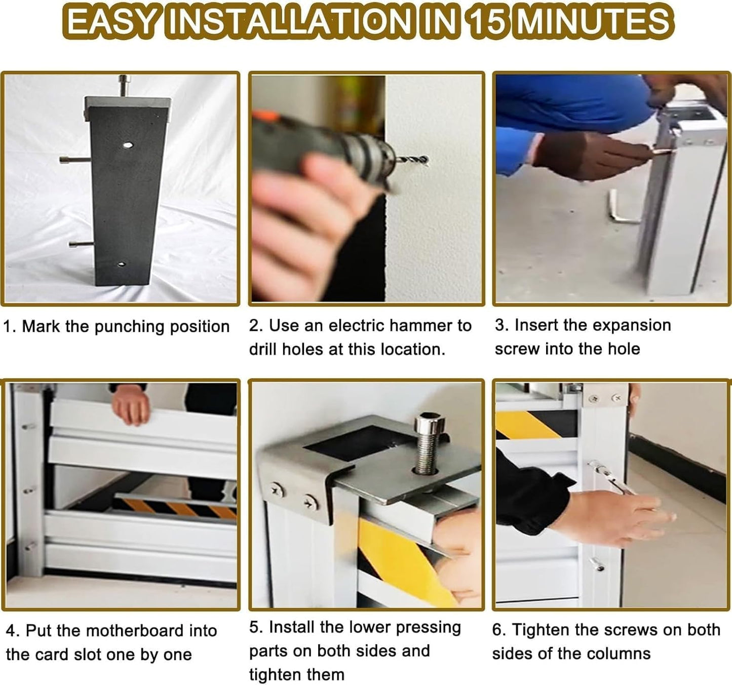 Reusable Heavy Duty Aluminum Flood Barriers for Home Exterior, Flood Protection Barriers Water Barrier Door Quick Detachable Garage Doors Detachable Mobile Rain Water Baffle ( H 55.1 inch L 16.5FT)