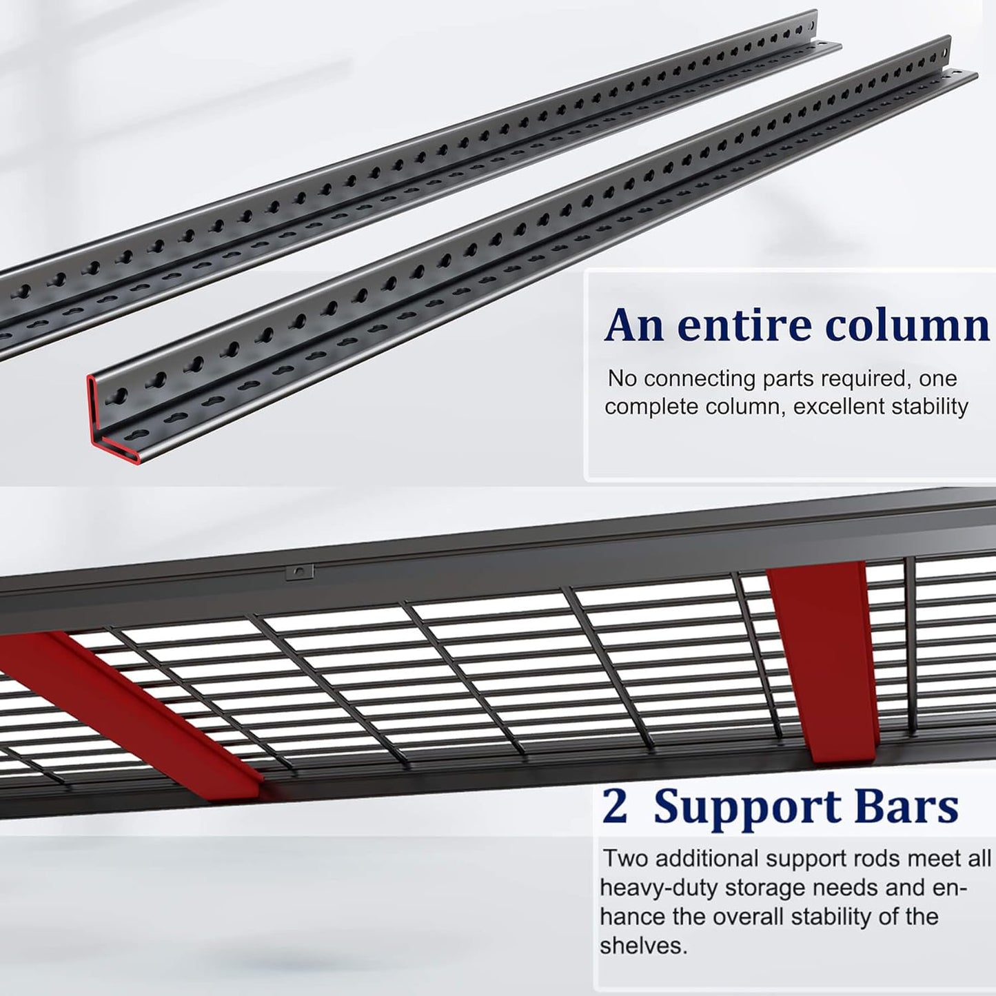 72" W Storage Shelves Heavy Duty Garage Shelving 30" D Metal Shelving Unit, 4 Tier Adjustable Shelves, 5000LBS Steel Industrial Shelving for Basement Warehouse Commercial, 72" W*30" D*72”H