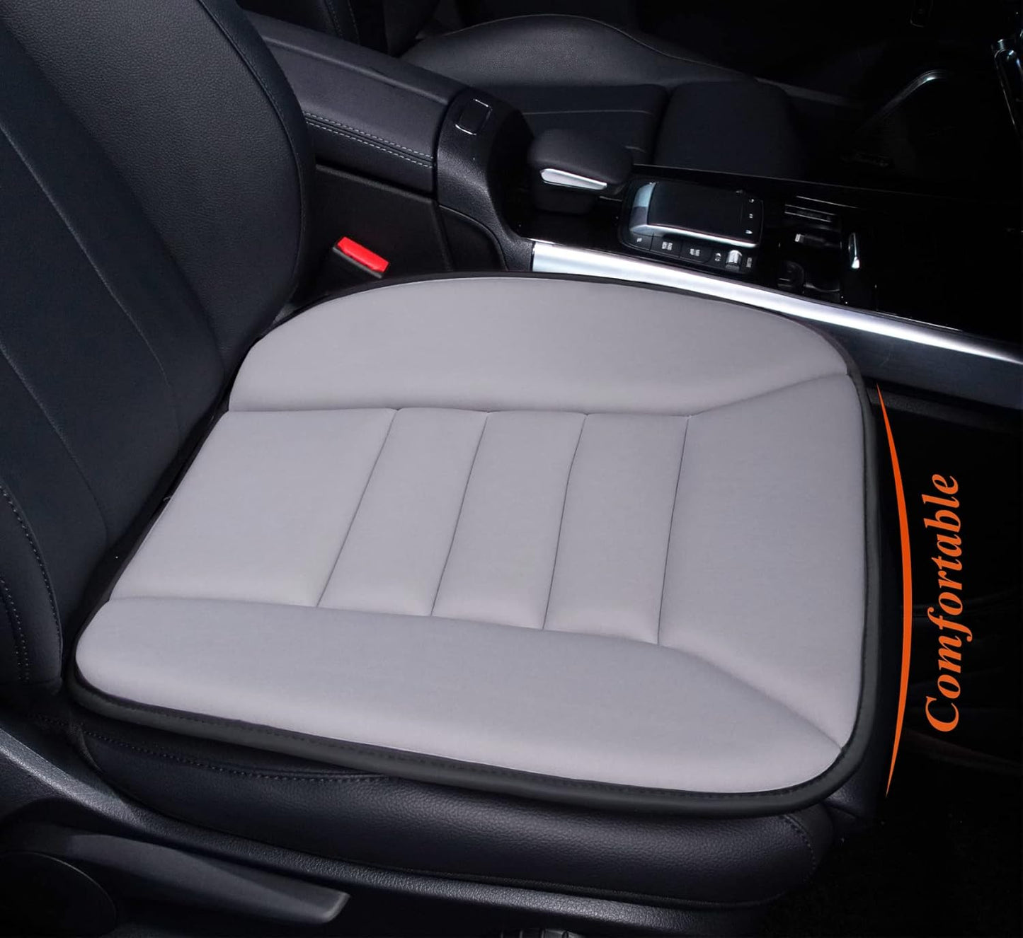kingphenix Car Seat Cushion with 1.2inch Comfort Memory Foam, Seat Cushion for Car and Office Chair (Gray)