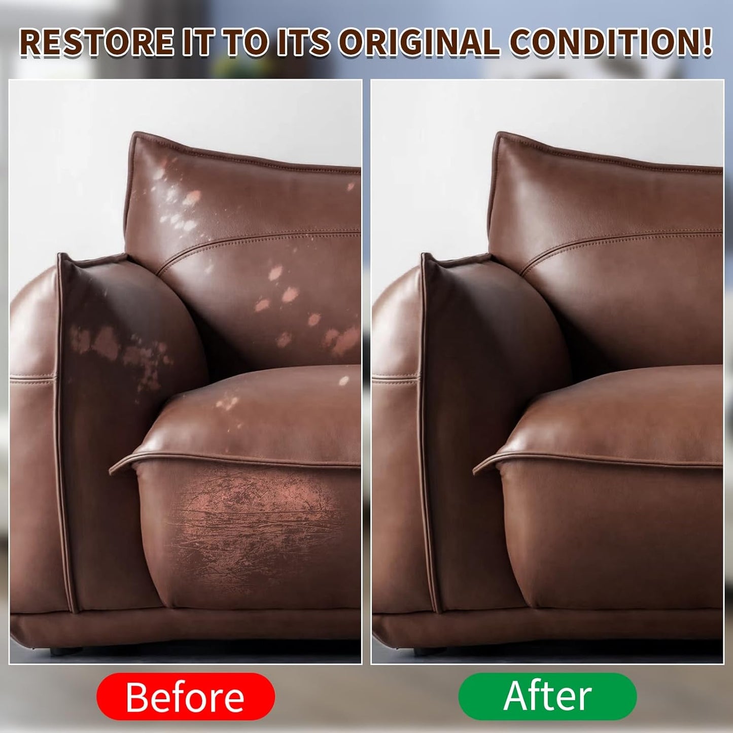 Medium Brown Leather Recoloring Balm with 100ml Mink Oil,Leather Couch Scratch Remover,Leather Repair kit for Vinyl Furniture and Car Interior,Leather Dye Paint,Mink Oil for Leather