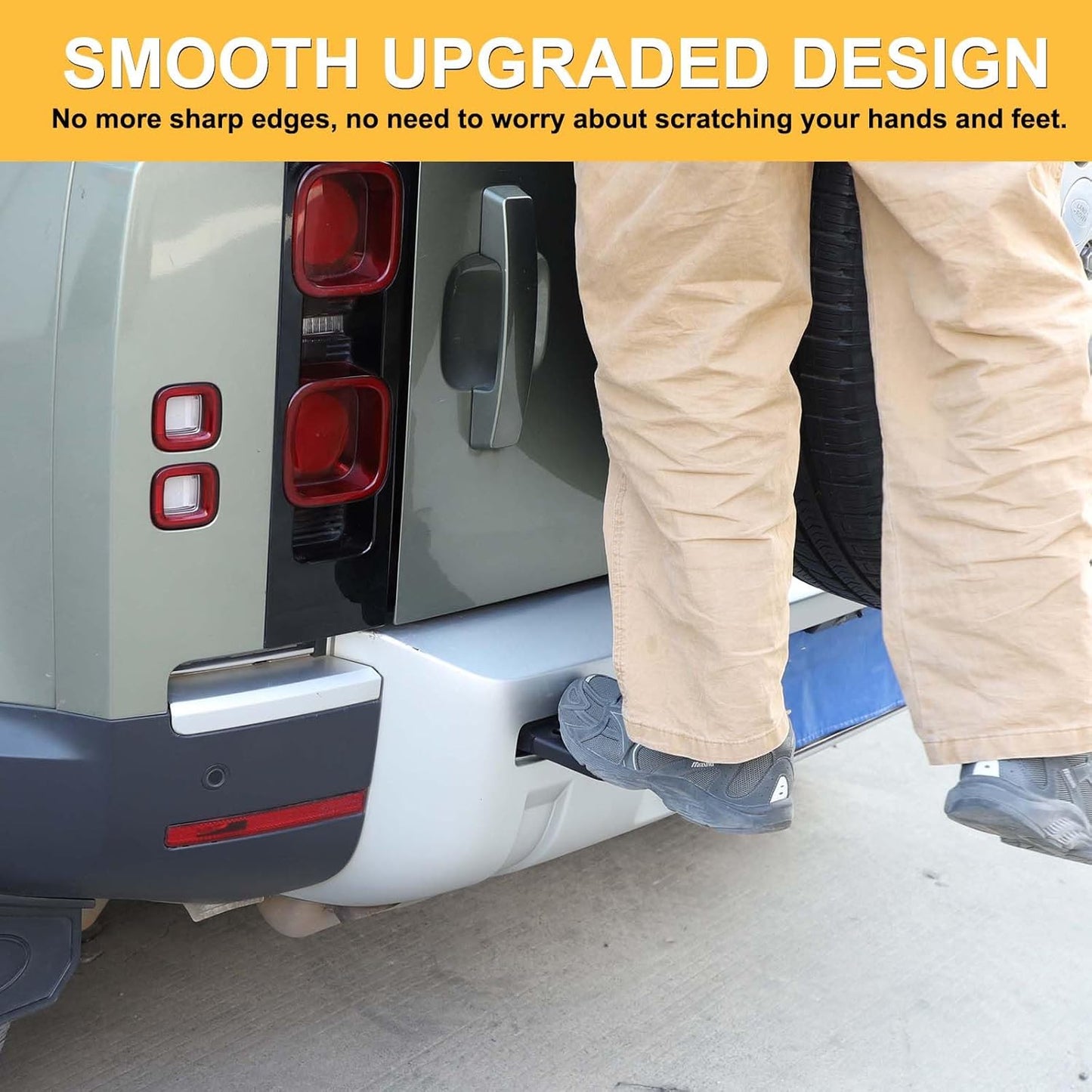 Rear Tow Towing Hook Foot Pedal for L@nd Rover Defender 90 110 130 2020-2025, Car Trailer Hook Carbon Steel Trailer Ring Accessories (Style A)