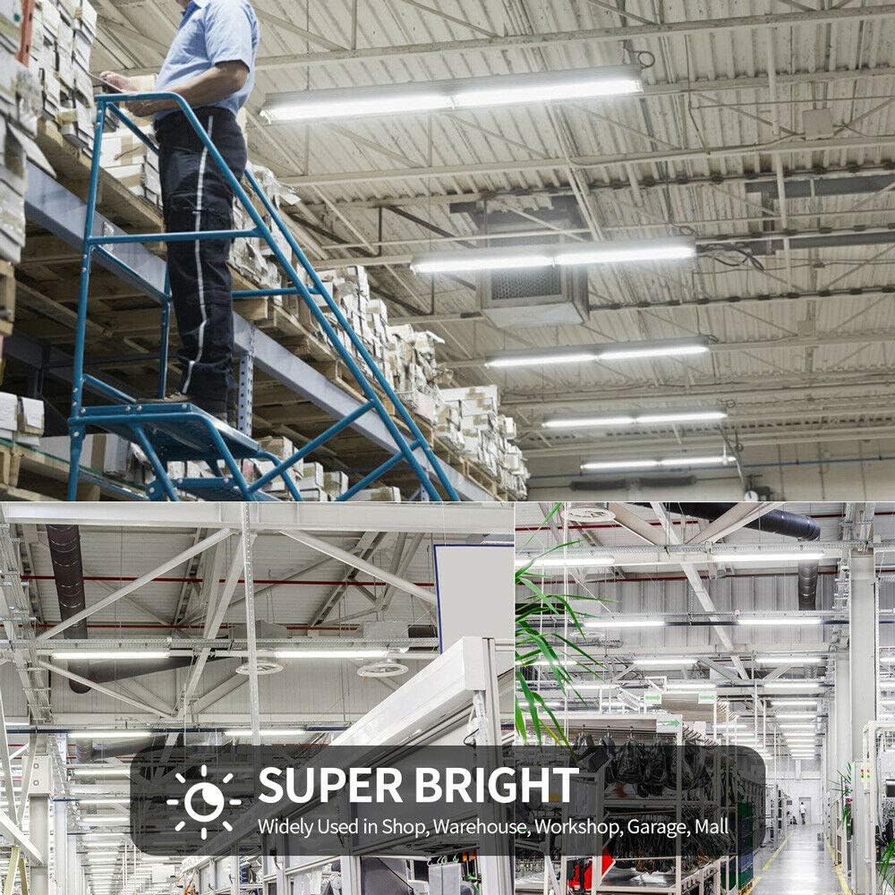 (20-Pack) 8ft LED Shop Light Fixture, 144W 18000LM 6000K, Cold White, U Shape, Clear Cover, Hight Output, Linkable Shop Lights, T8 LED Tube Lights, 8 LED shop lights for garage 8 foot with plug
