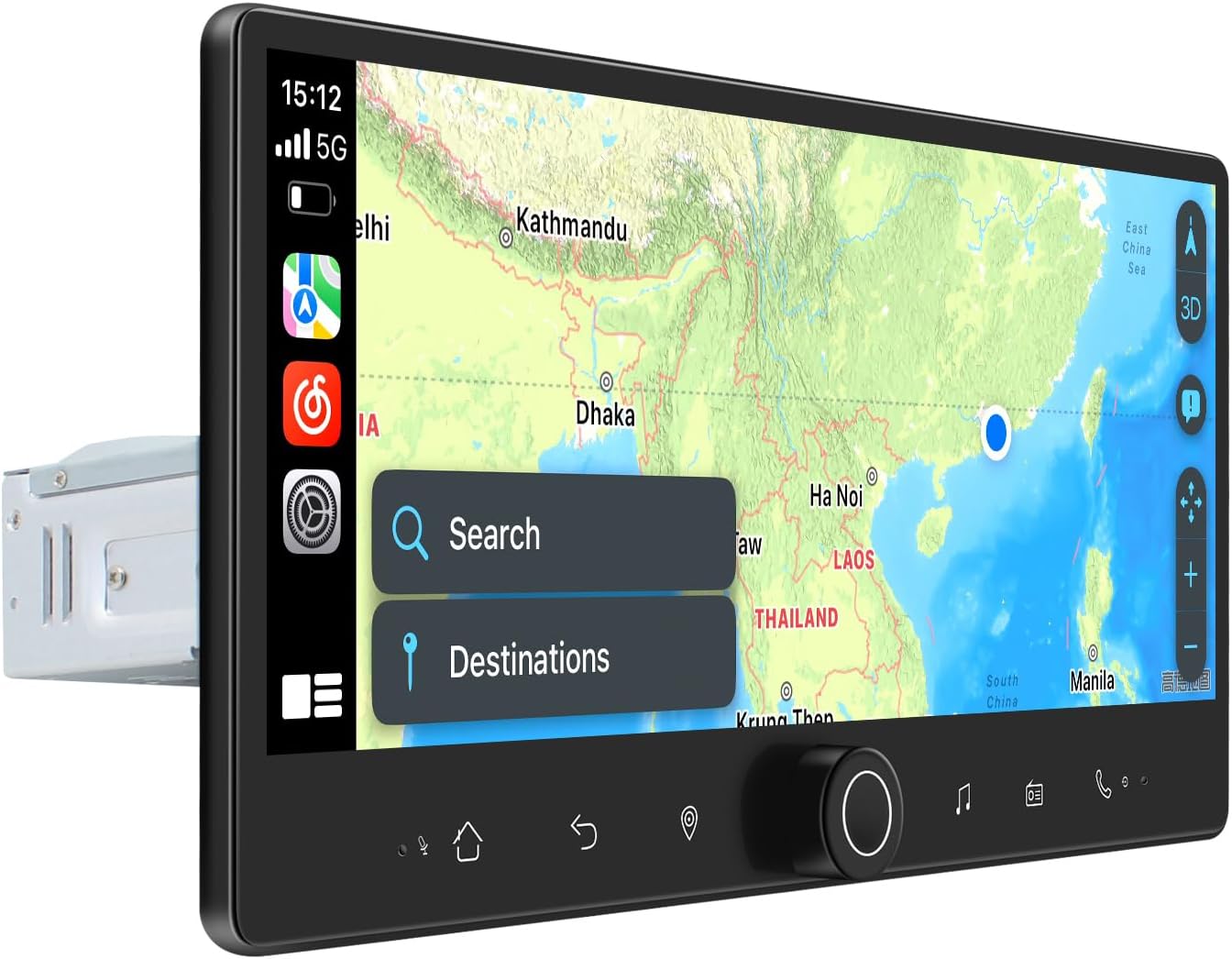 Joying 12.3" Single Din Touchscreen Radio Android 13 Head Unit with Carplay and Android Auto Detachable Car Stereo with Bluetooth, AM/FM, Subwoofer Output, GPS, Video in(JY-HTS03N8)