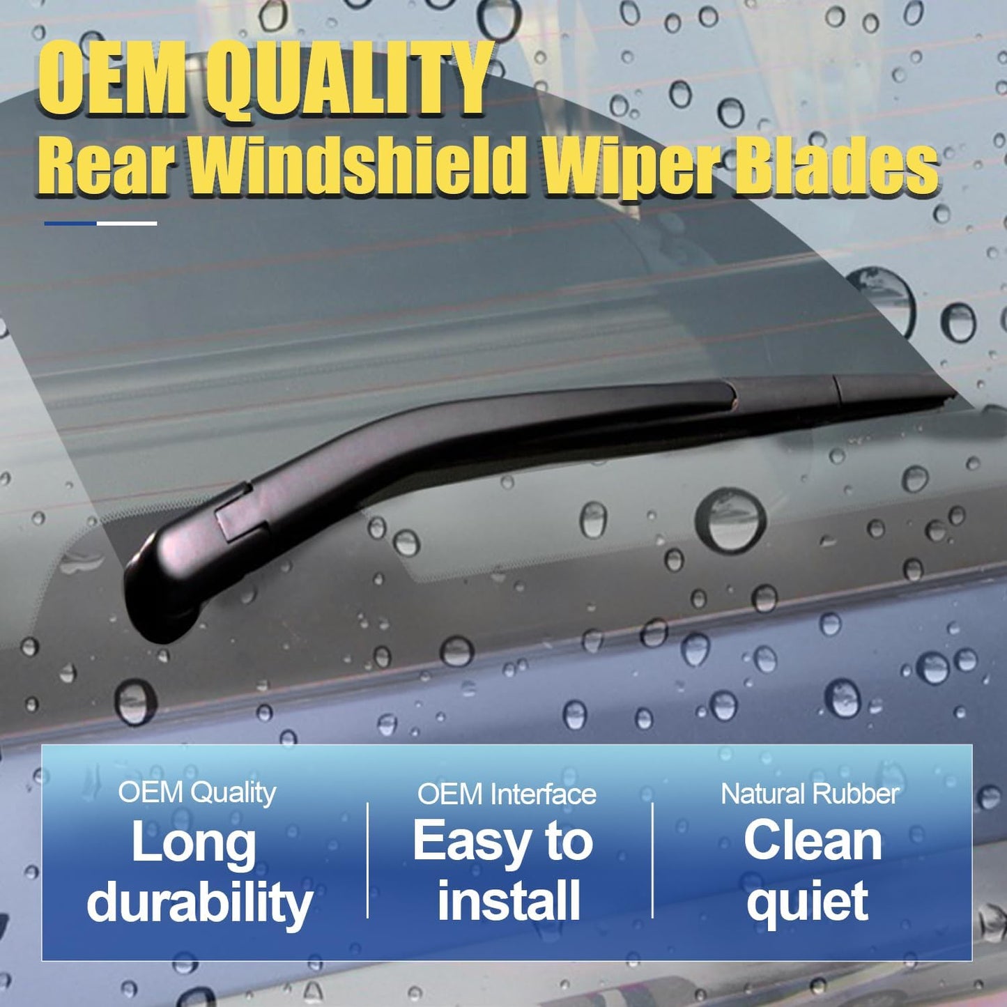3 wipers Factory Replacement For GMC Terrain Chevy Equinox 2010-2017 Original Equipment Windshield Wiper Blades Set - 24"+17"+13" (Set of 3) Top Lock