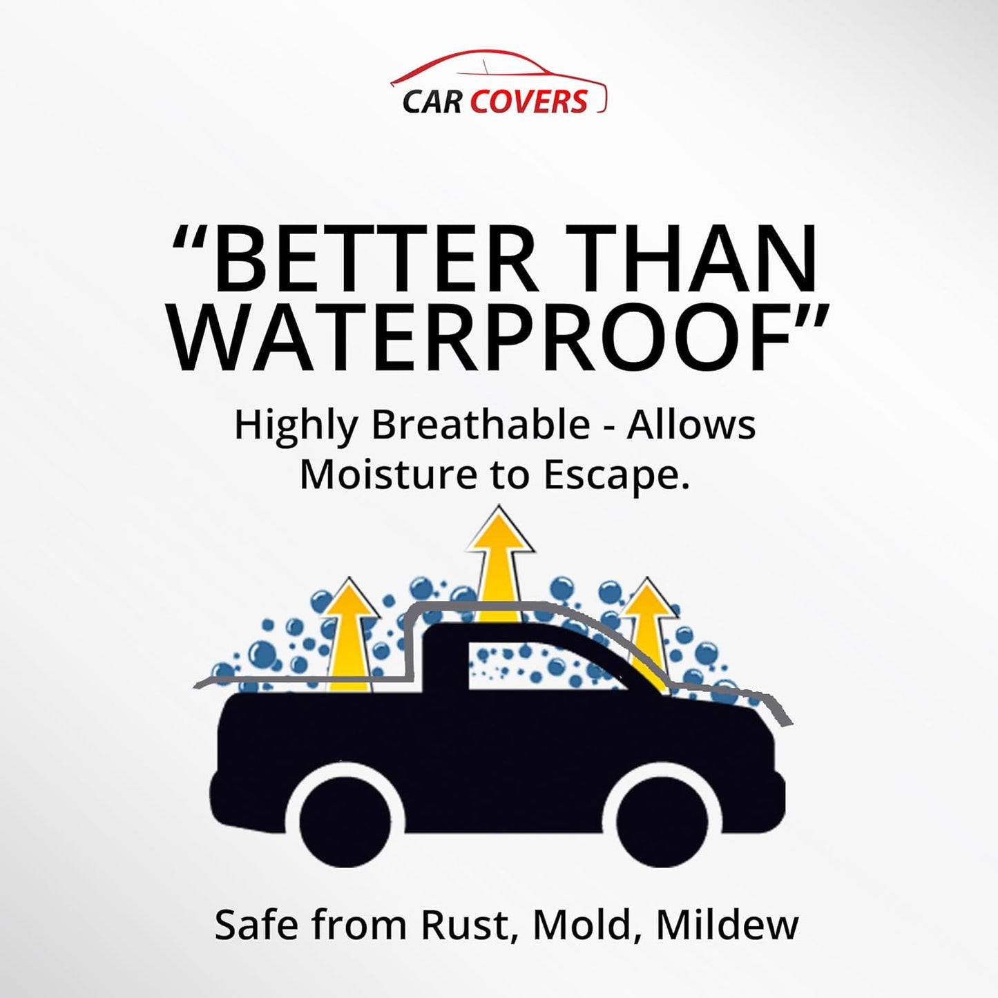 Car Covers Weatherproof Max Truck Cover & Warranty Compatible with Ford 1984-1998 F-150 Regular Cab, 6.5 with Camper Shell– Outdoor Cover, Prevents Theft with Cable Lock