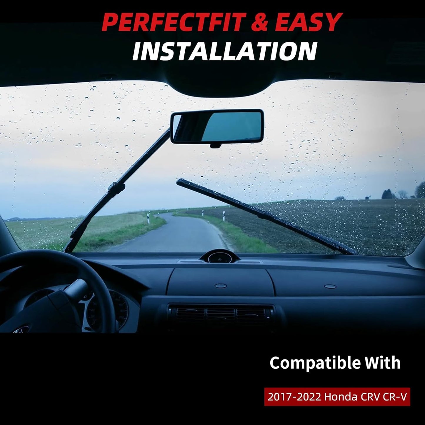 OTUAYAUTO Premium Windshield Wiper Blades - Replacement for Honda CRV CR-V 2017-2022 - Precision Fit, All-Weather Performance, Front and Rear Wiper Blades, U Hook - 26"+17"+12" (Pack of 3)