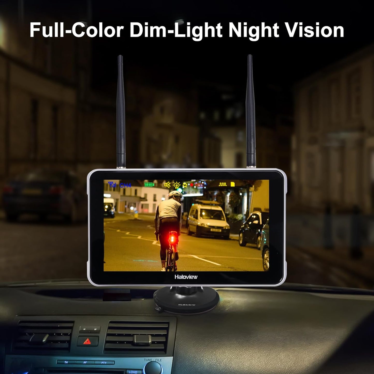 Haloview Byte Tango BT7 Solar Wireless 1080P Solar Powered Backup Camera with Touch Monitor for RV