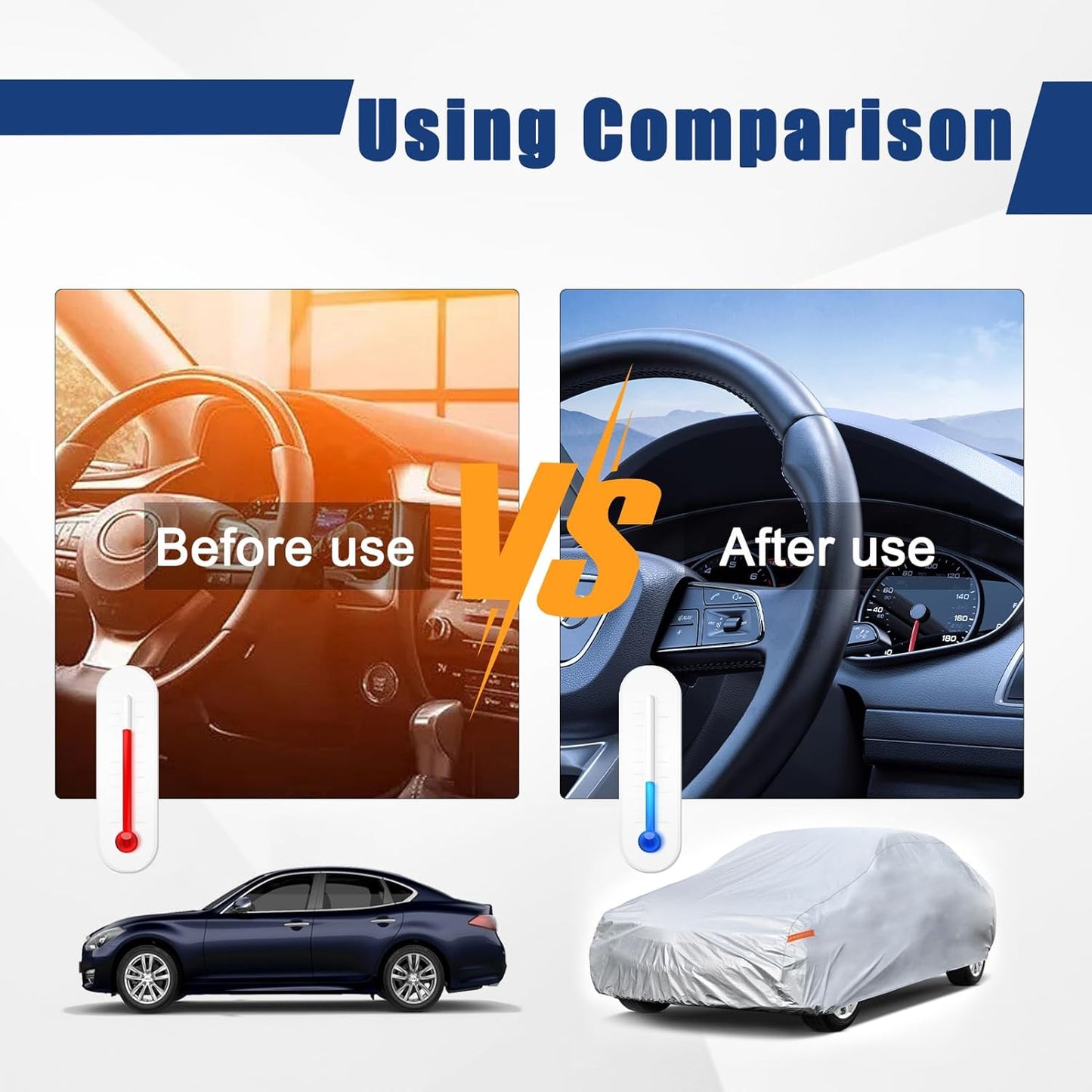 Kayme 6 Layers Car Cover Custom Fit for Honda S2000 (1999-2009) Waterproof All Weather for Automobiles, Outdoor Full Cover Rain Sun UV Protection.Silver