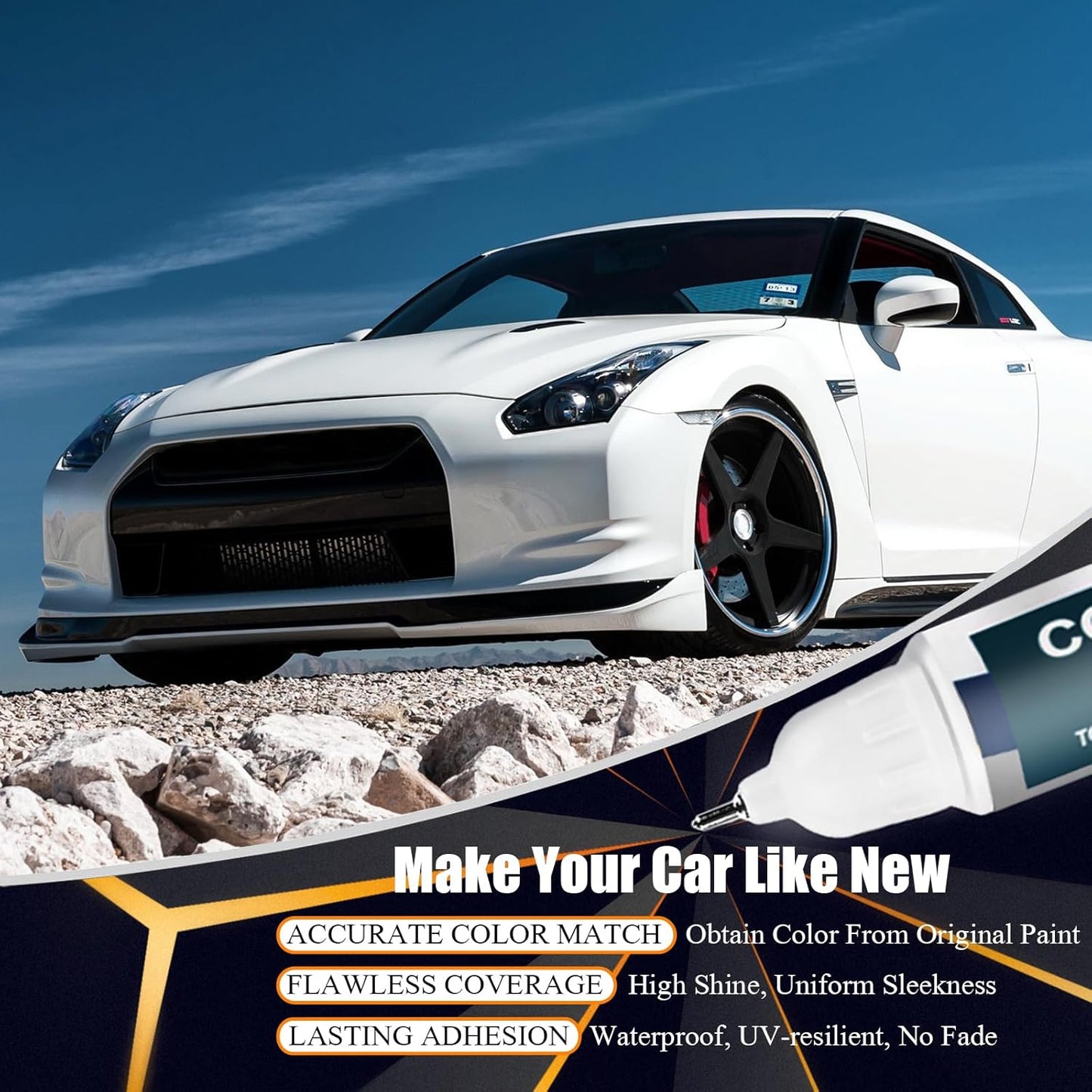 NAH Cayenne Red Pearl Touch Up Paint for Nissan, Car Paint Pen Scratch Repair Two-In-One Touch Up Paint, Premium Car Scratch Remover for Deep Scratches