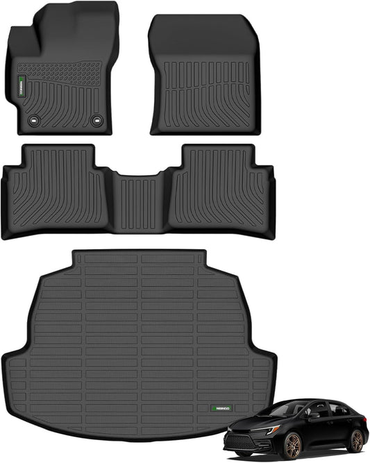 ANBINGO®-Floor Mats & Cargo Liner for Corolla Sedan 2026 2025-2020 (Include Hybrid), (Not Fit Corolla Cross & Hatchback Model) 2026 Corolla Mats TPE All Weather Waterproof Floor Mats for Corolla Black