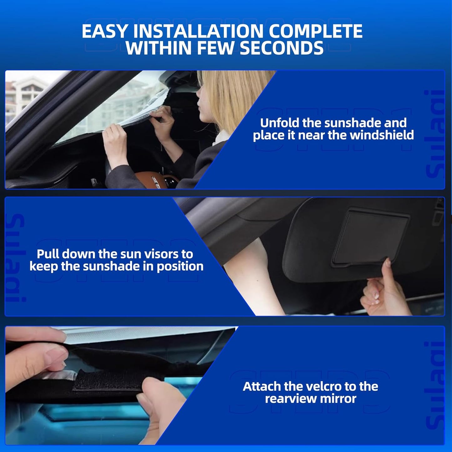Windshield Sun Shade for Ch-evro-let/Chevy Trax 2013-2023 Foldable Sunshade Custom Fit Front Window Car Interior Accessories Protector Blocks UV Rays