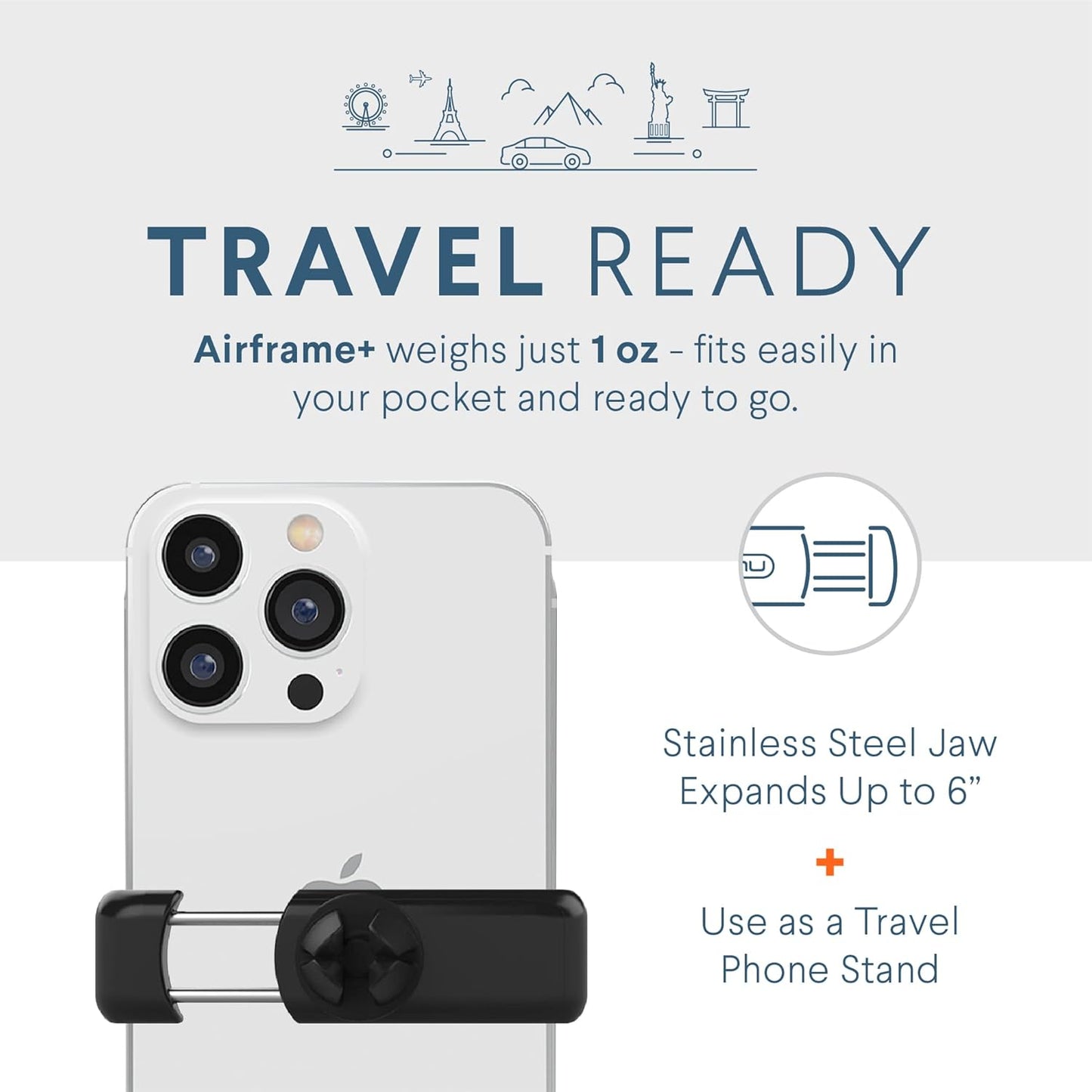 Kenu Airframe+, Air Vent Car Phone Holder Mount & Easy One Touch 5 Dashboard & Windshield Universal Car Mount Phone Holder Desk Stand for -iPhone, Samsung, Moto, Huawei, Nokia, LG, Smartphones