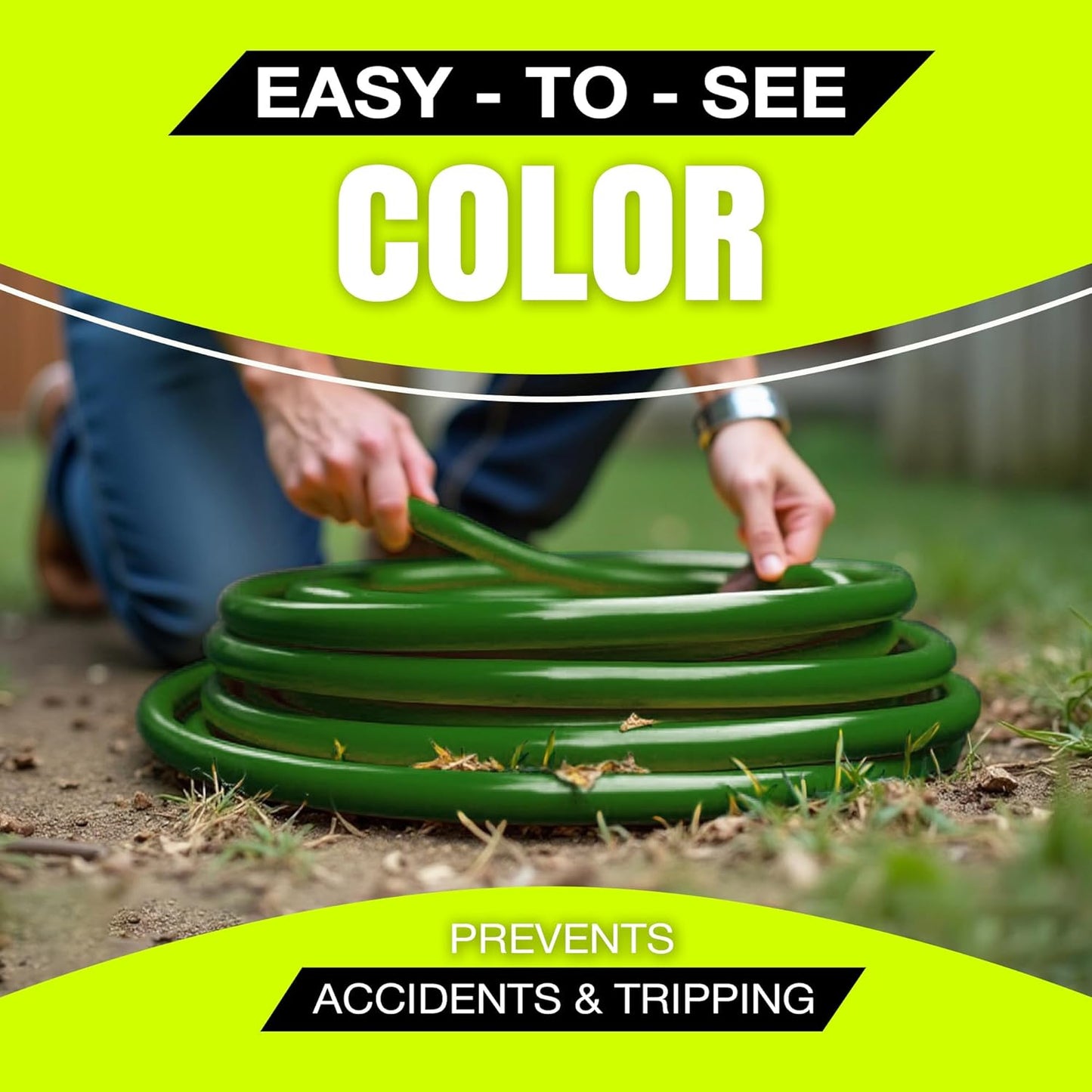 10ft Outdoor/Indoor Extension Cord 12/3 Gauge Extra Heavy Duty 3 Prong SJTW, Waterproof, Flexible Cold-Resistant Long Power Cord,15A 125V 1875W, Green by LifeSupplyUSA