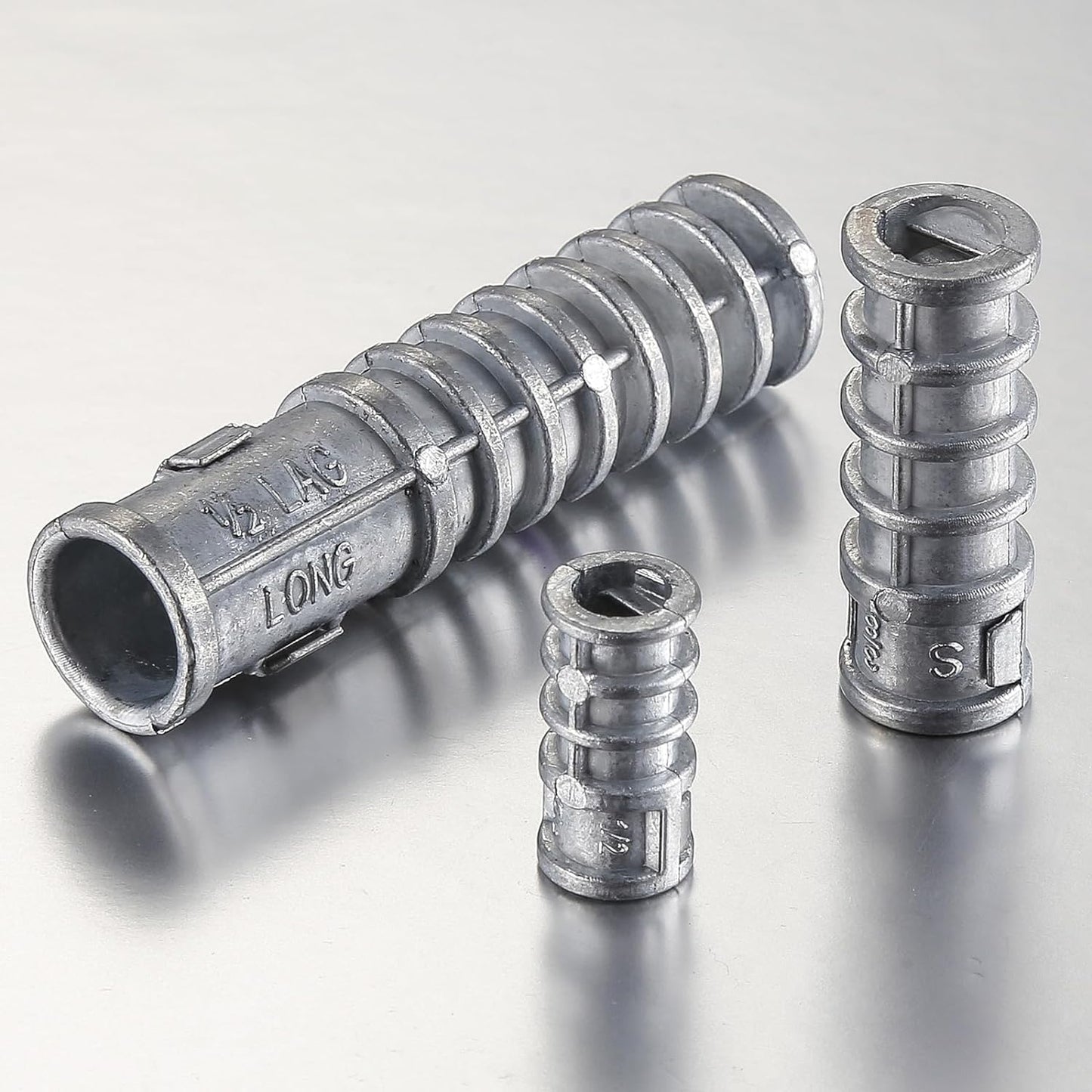 Wensilon(50pcs) 1/2 * 3 Lag Shield Anchor Long Zinc Alloy Bolts Concrete Anchors, Zinc Alloy Masonry Anchors Hole