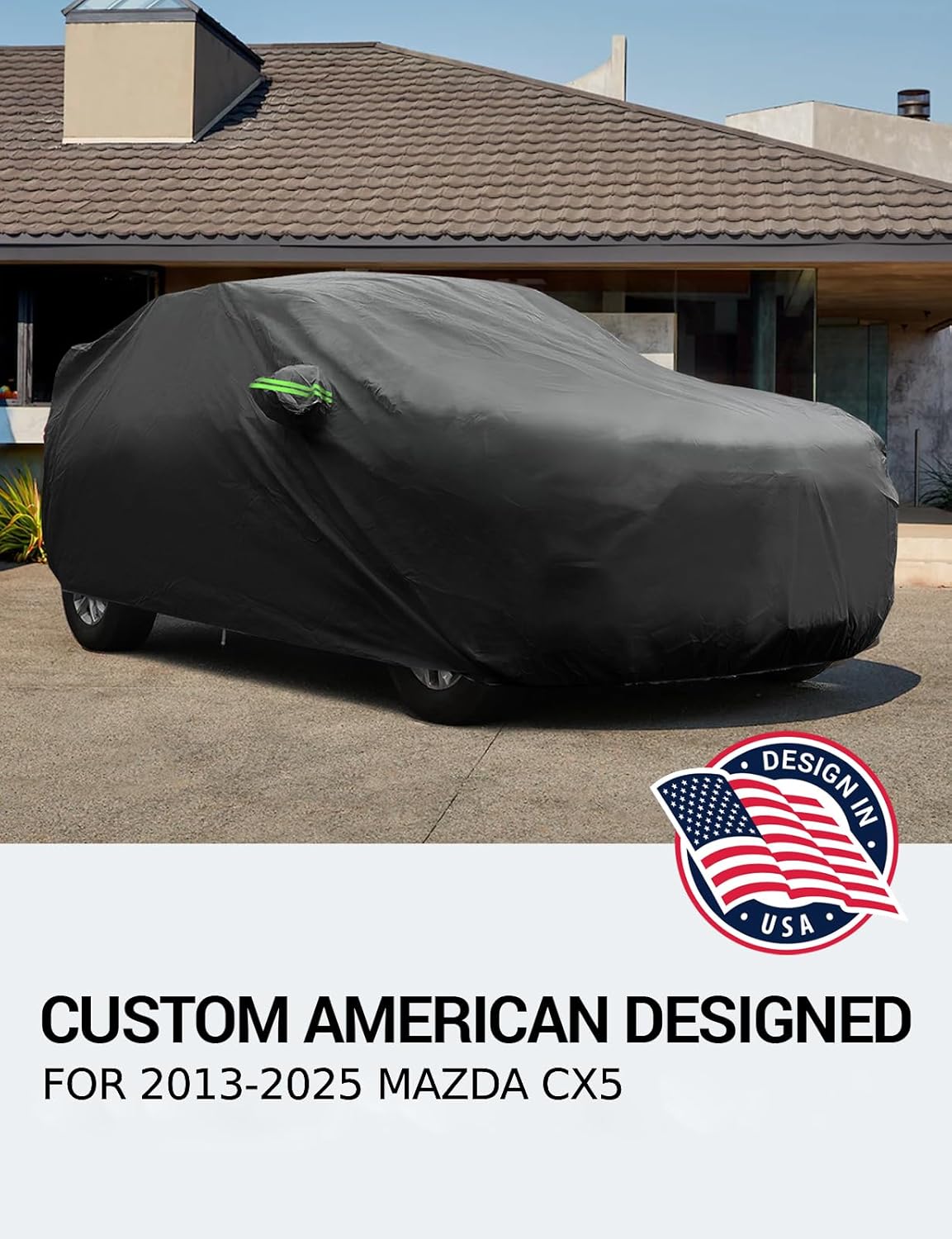 Proadsy 2025 Upgrade Car Cover Compatible with Mazda CX5 2013-2024 2025 Windproof All Weather Waterproof Sun Rain UV Dust Snow Protection Outdoor Covers