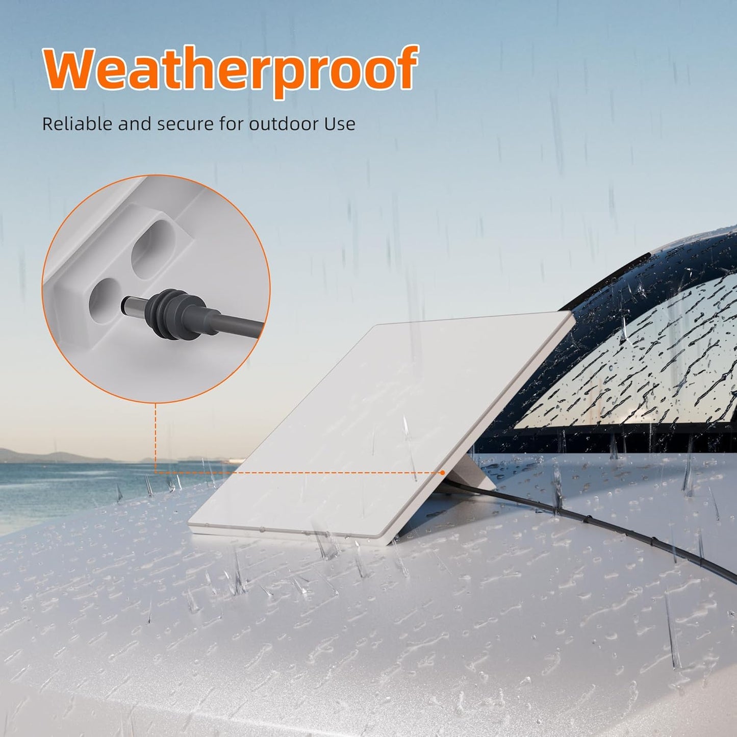 Starlink Mini Power Cable 3-in-1 33FT/10M USB-C to DC 12-24V Car Power Cord, 100W Waterproof Cigarette Lighter Plug DC Male Input Charging Extension Cable for Starlink Mini