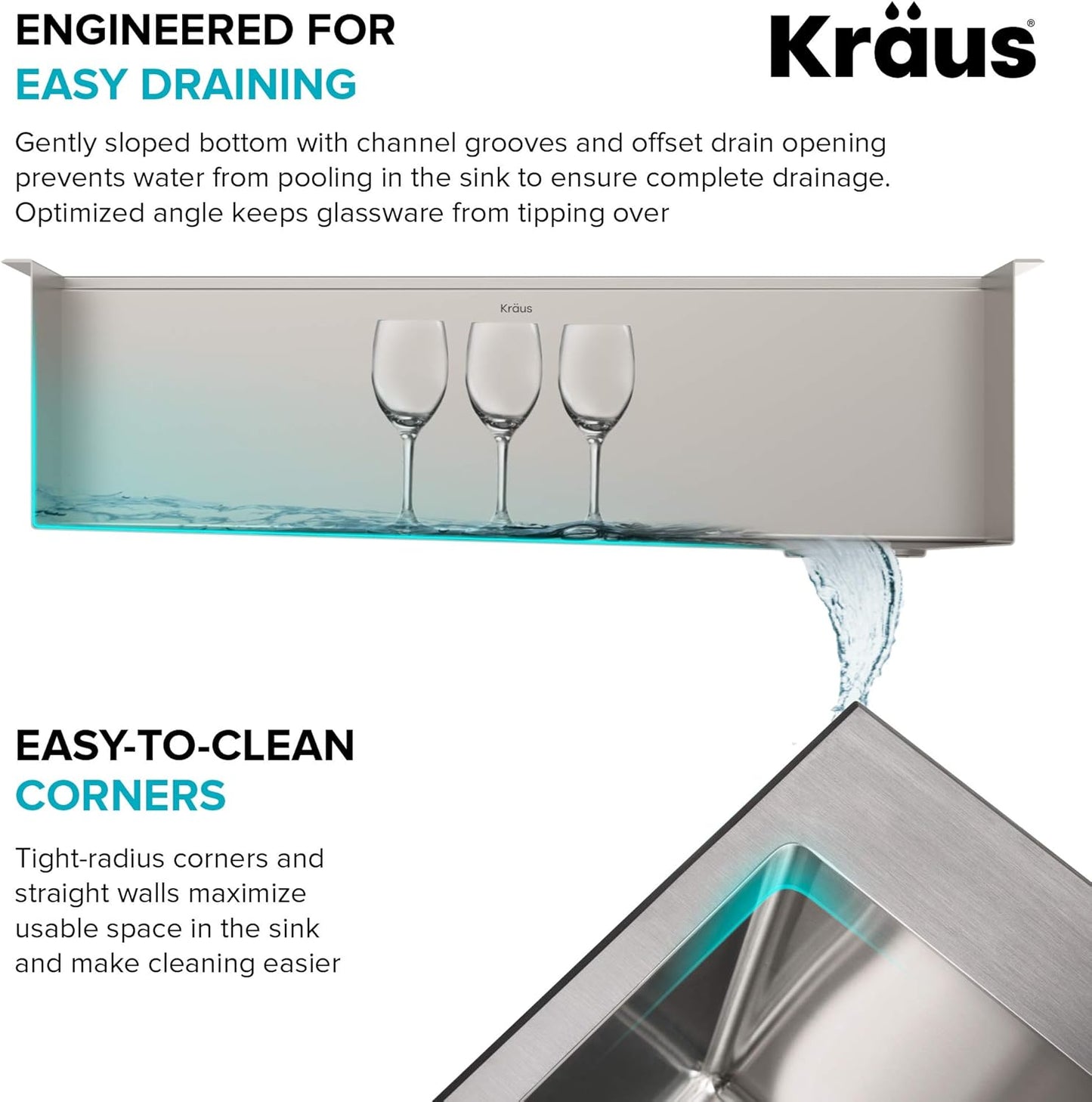 KRAUS Kore Workstation 32-inch Undermount 16 Gauge Stainless Kitchen Sink, Single Bowl Kitchen Sink with 3/4 HP Garbage Disposal, KWU110-32-100-75MB