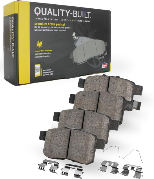 Premium Semi-Metallic Rear Brake Pads (1001-1391M) Compatible with Lexus RX350 2015-2010, RX450h 2015-2010, Toyota Highlander 2019-2014, Prius V 2017-2012, Sienna 2020-2011 & More