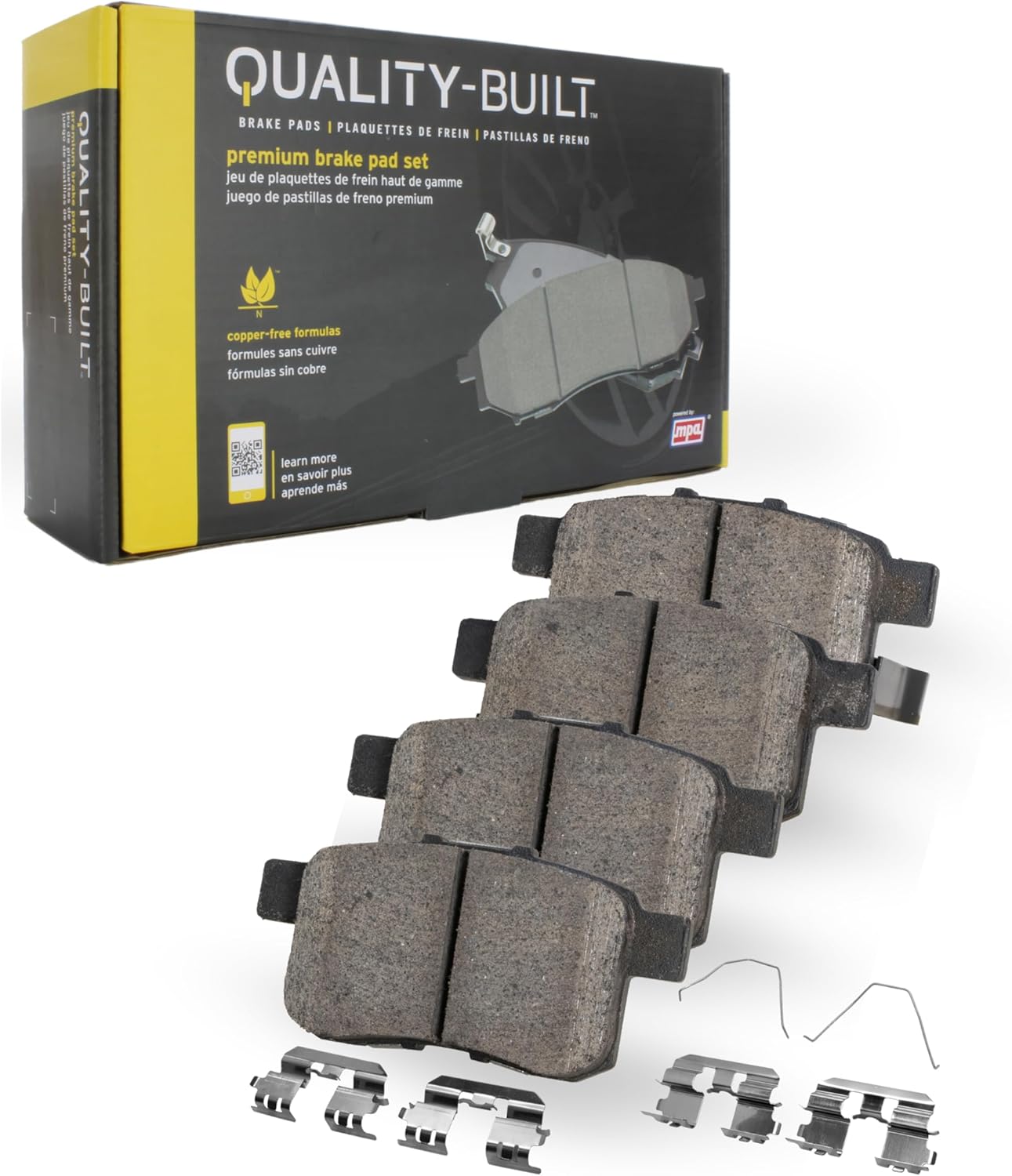 Premium Ceramic Front Brake Pads (1001-0910C) Compatible with Ford Mondeo 2001-2004, Jaguar X-Type 2001-2008