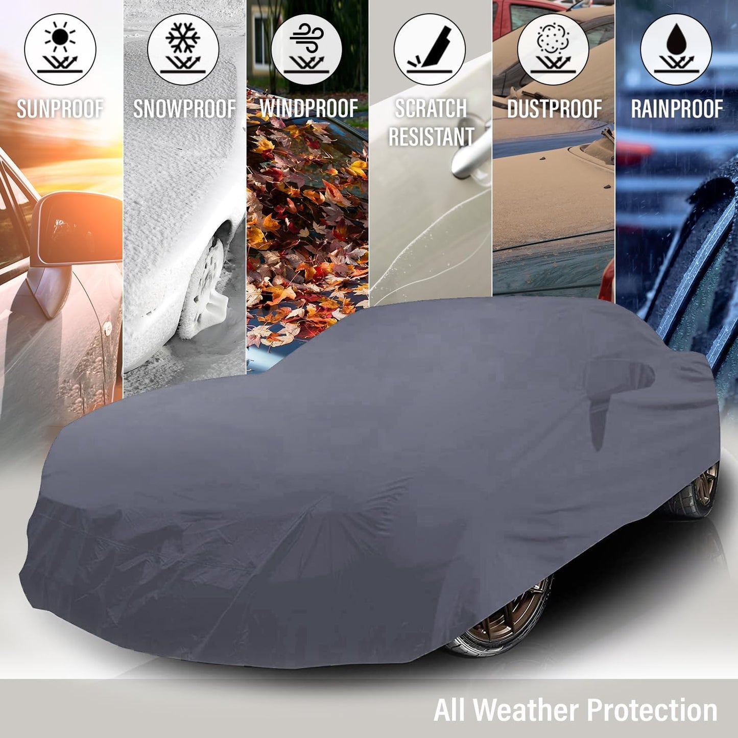 Supreme Full Car Cover – for Pontiac Deluxe Model 6CA 1937 Semi Custom Fit Waterproof Full Coverage All Weather Windproof Dust Proof Indoor Outdoor Automobile