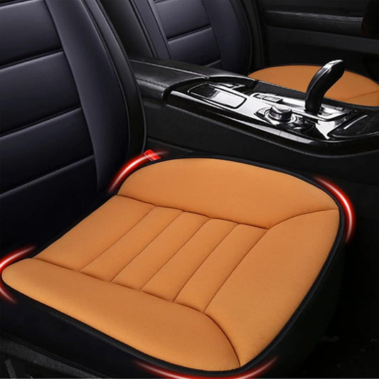 MYFAMIREA Car Seat Cushion Pad 1.2" Thick Comfort Seat Protector for Car Driver Seat Office Chair Home Use Memory Foam Seat Cushion with Non Slip Bottom, 20'' x 18.5'', Orange