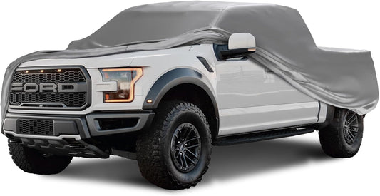 Car Covers Weatherproof Max Truck Cover & Warranty Compatible with Ford 2022-2024 F-150 Regular Cab, 8'– Outdoor Cover, Prevents Theft with Cable Lock