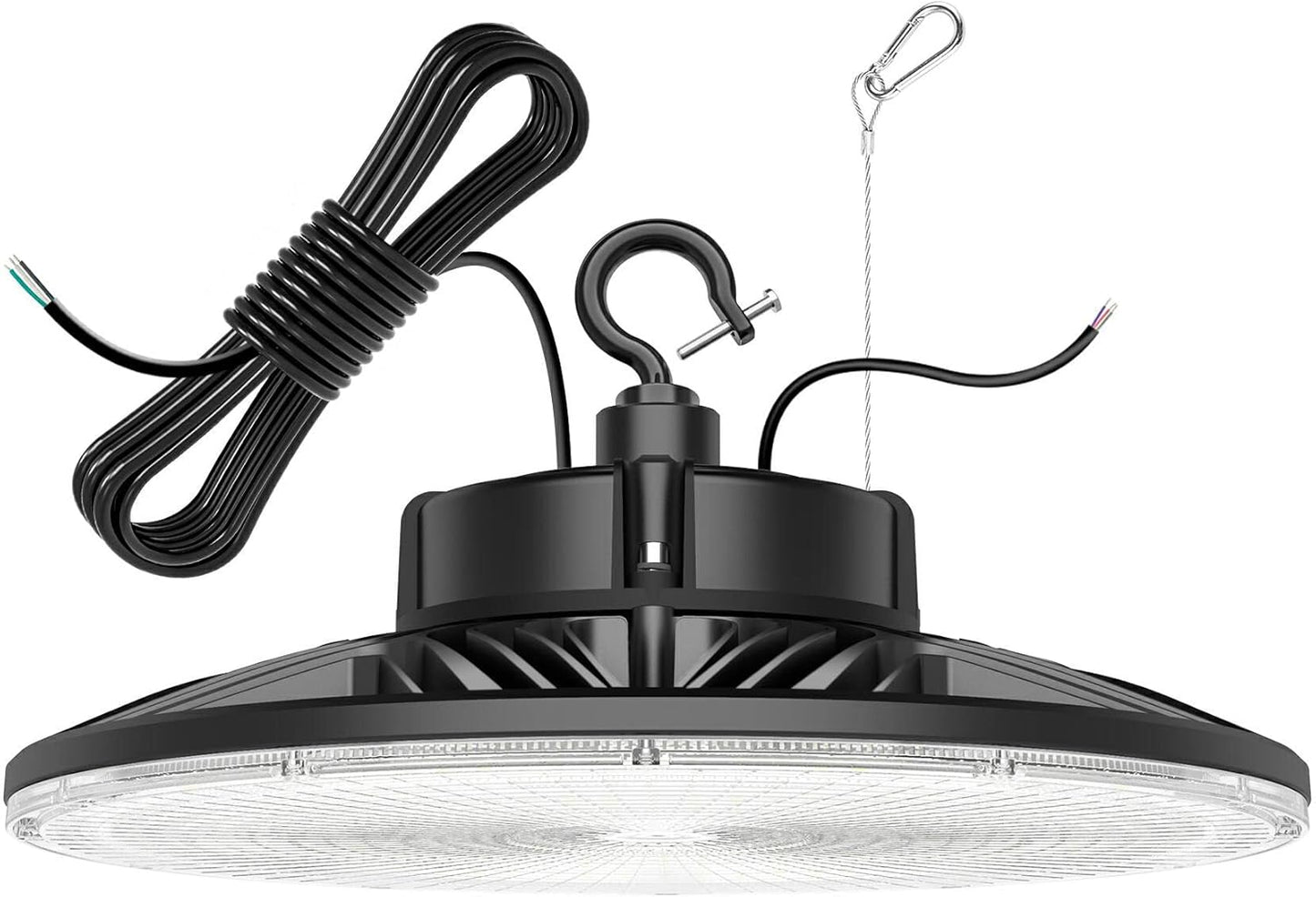 480V LED High Bay Light UL DLC Listed 150W 100W 80W Adjustable 5000K UFO Light 0-10V Dimmable IP65 Waterproof High Bay LED Shop Lights for Factory Warehouse (AC 277-480V)