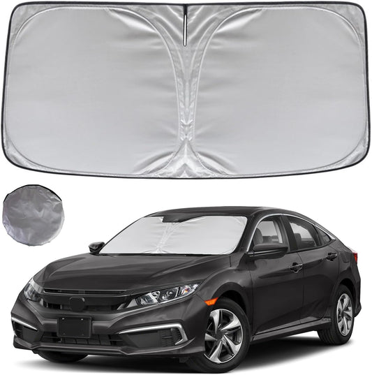KAYZT Windshield Sun Shade for 2016-2021 Honda Civic Foldable Sunshade Front Window Custom Fit Car Accessories