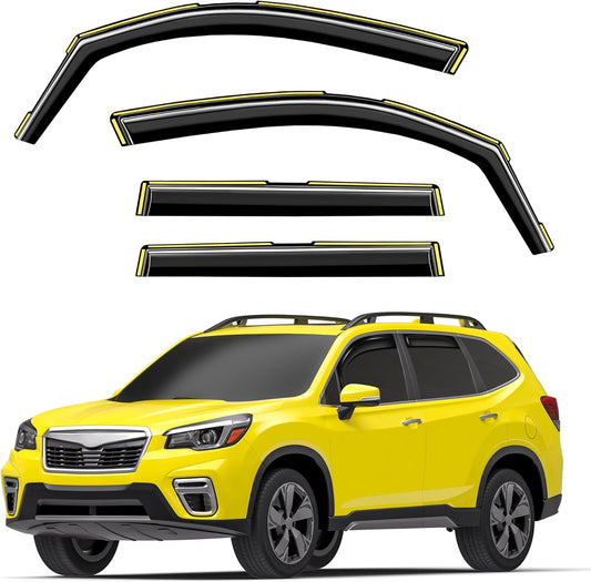 in-Channel Window Rain Guards Intended for Subaru Forester 2019 2020 2021 2022 2023 2024 Extra Durable Window Deflectors Vent Visors Shades Exterior Car Accessories - 4 pcs